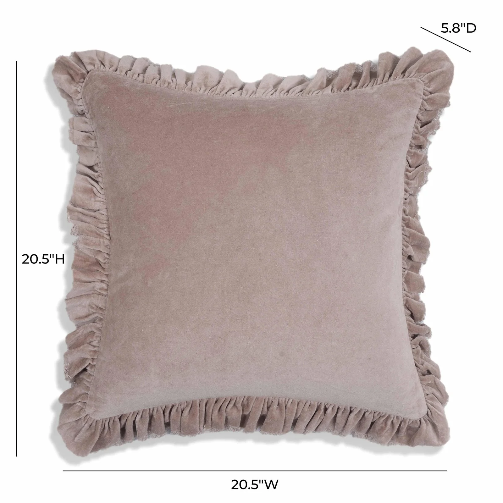 Alessia Distressed Pink Velvet Pillow - Image 5