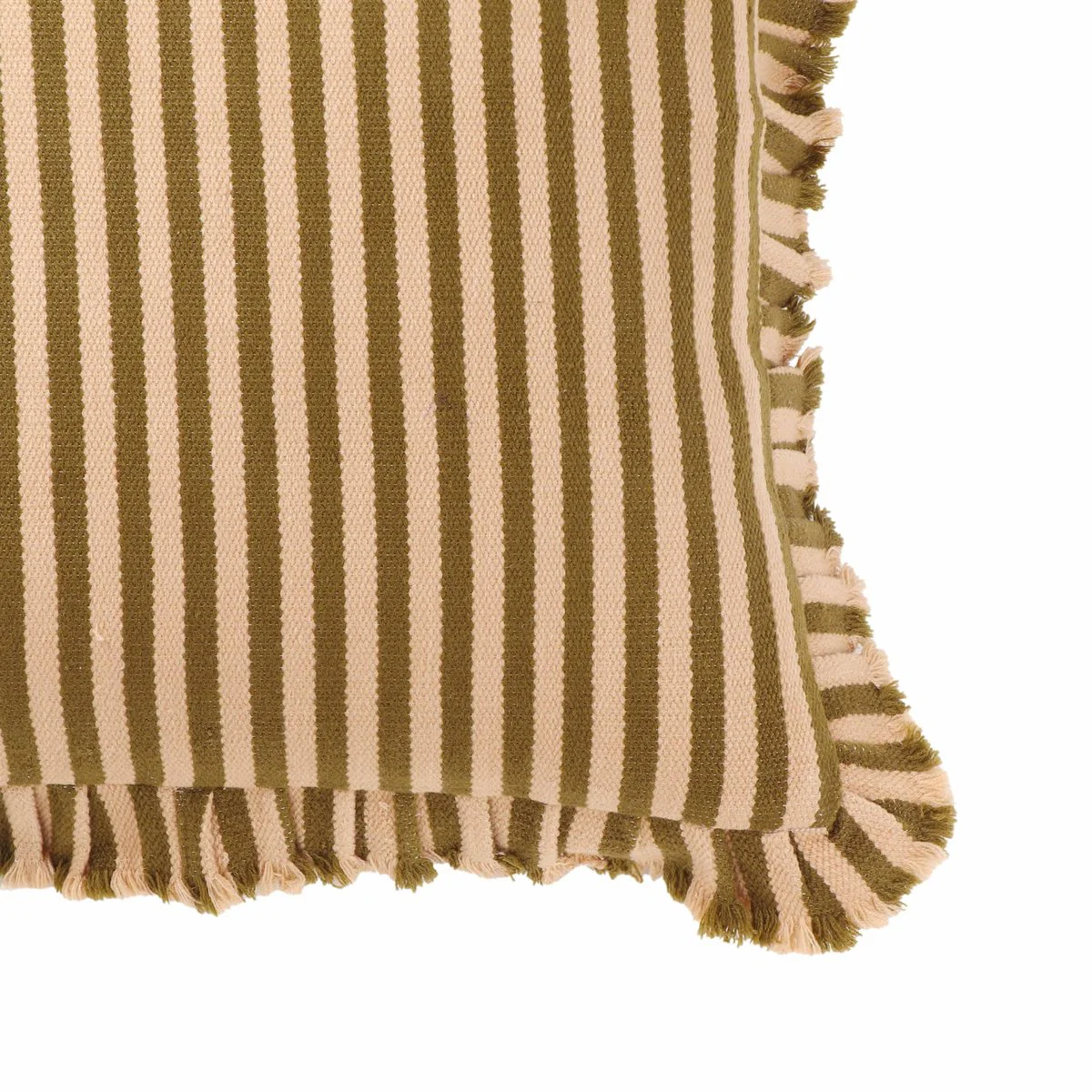 Alessia Taupe Striped Ruffle 20 inch Square Accent Pillow - Image 12