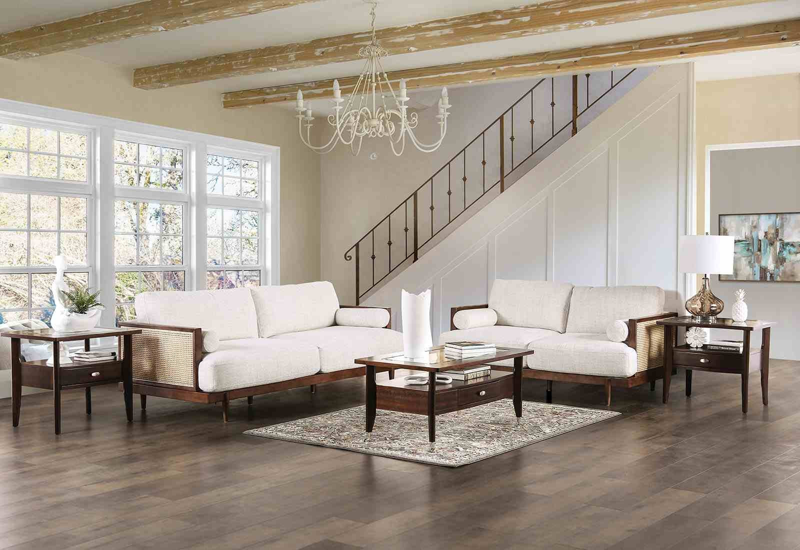 Alesund Sofa, Beige/Walnut - Image 2