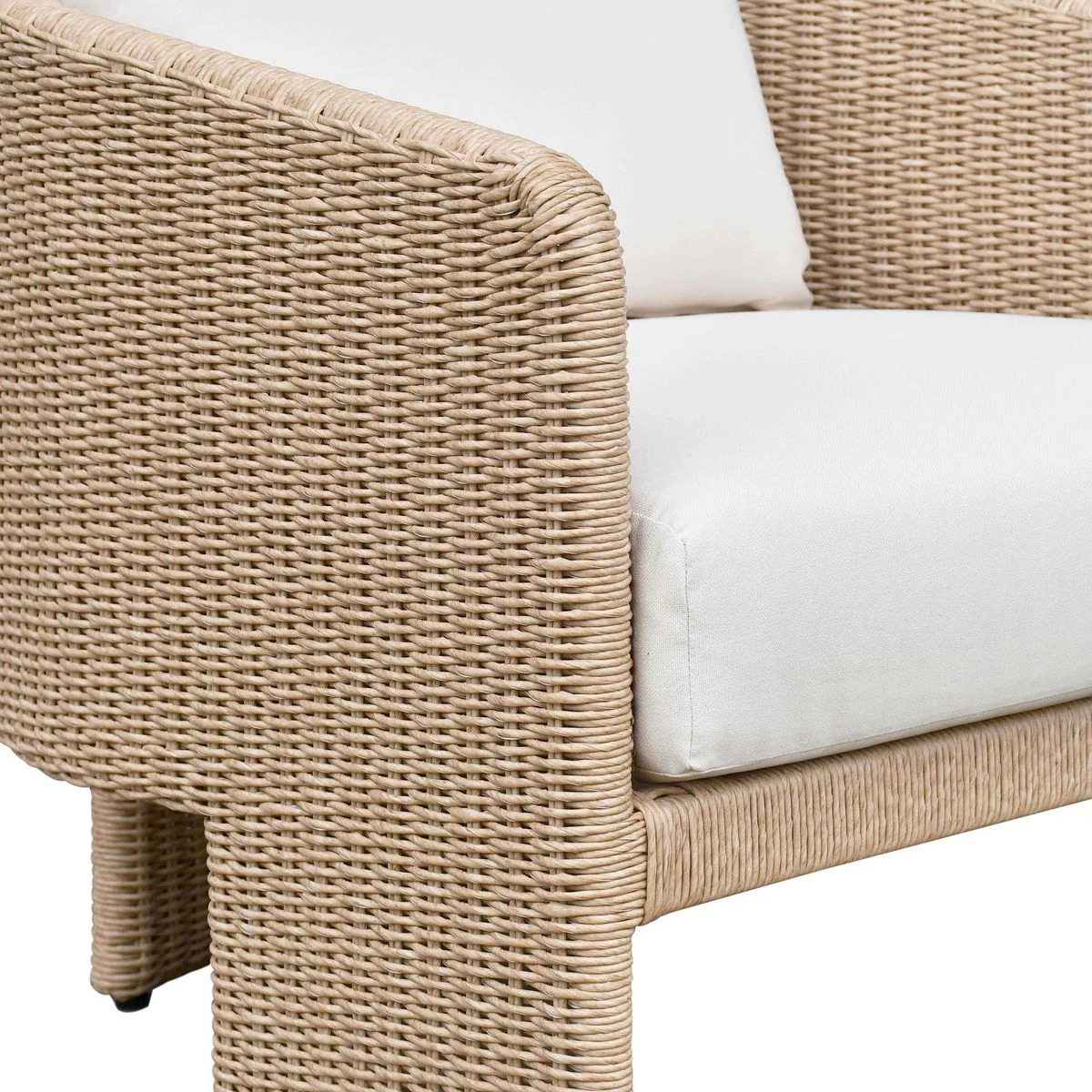 Alexa Cream Performance Fabric Outdoor Armchair - Image 6
