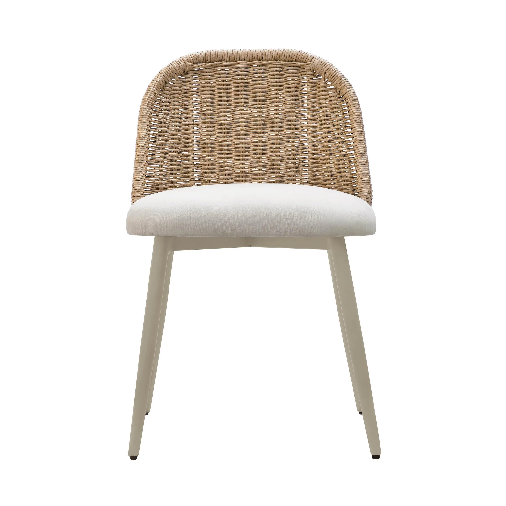 Alexa Cream Performance Fabric Outdoor Dining Chair - Image 3