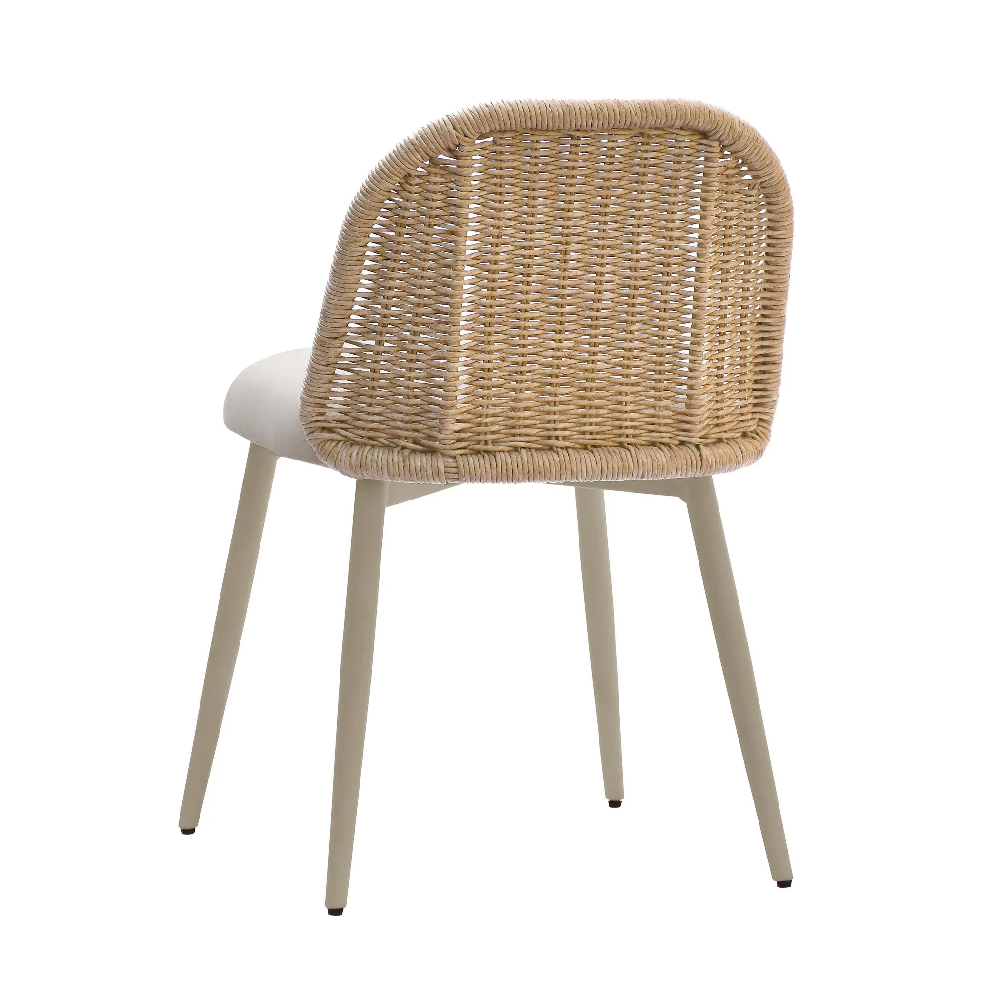Alexa Cream Performance Fabric Outdoor Dining Chair - Image 4