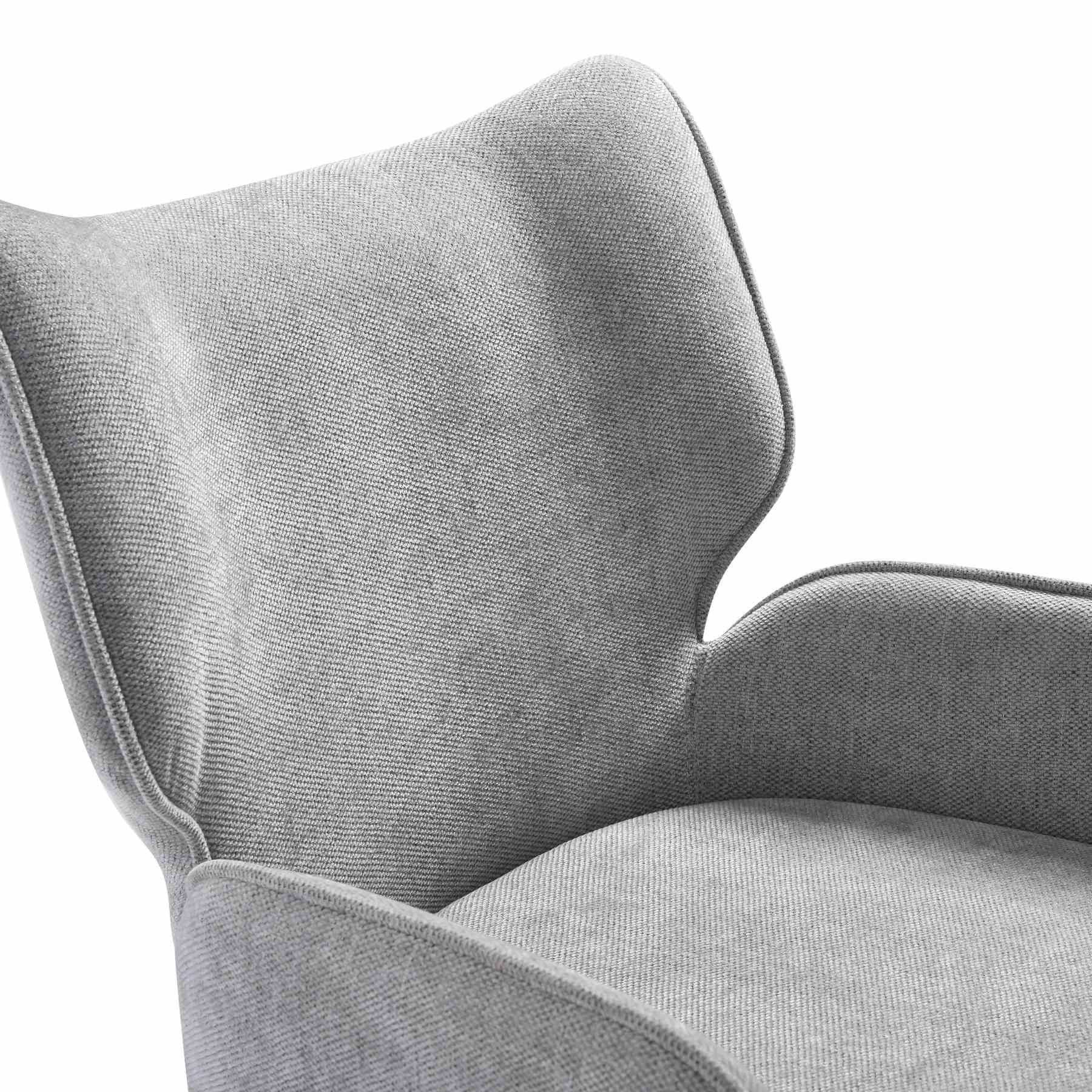 Alicia Modern Curved Back Gray Upholstered Dining Chair - Image 7