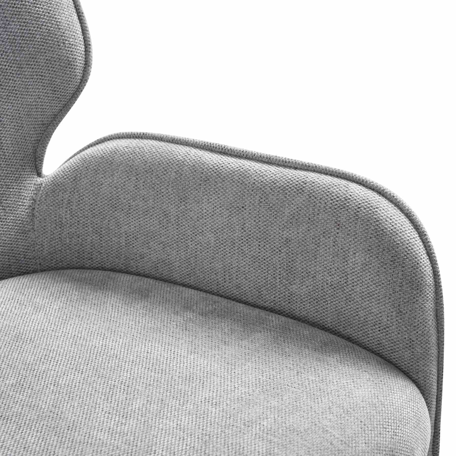 Alicia Modern Curved Back Gray Upholstered Dining Chair - Image 9