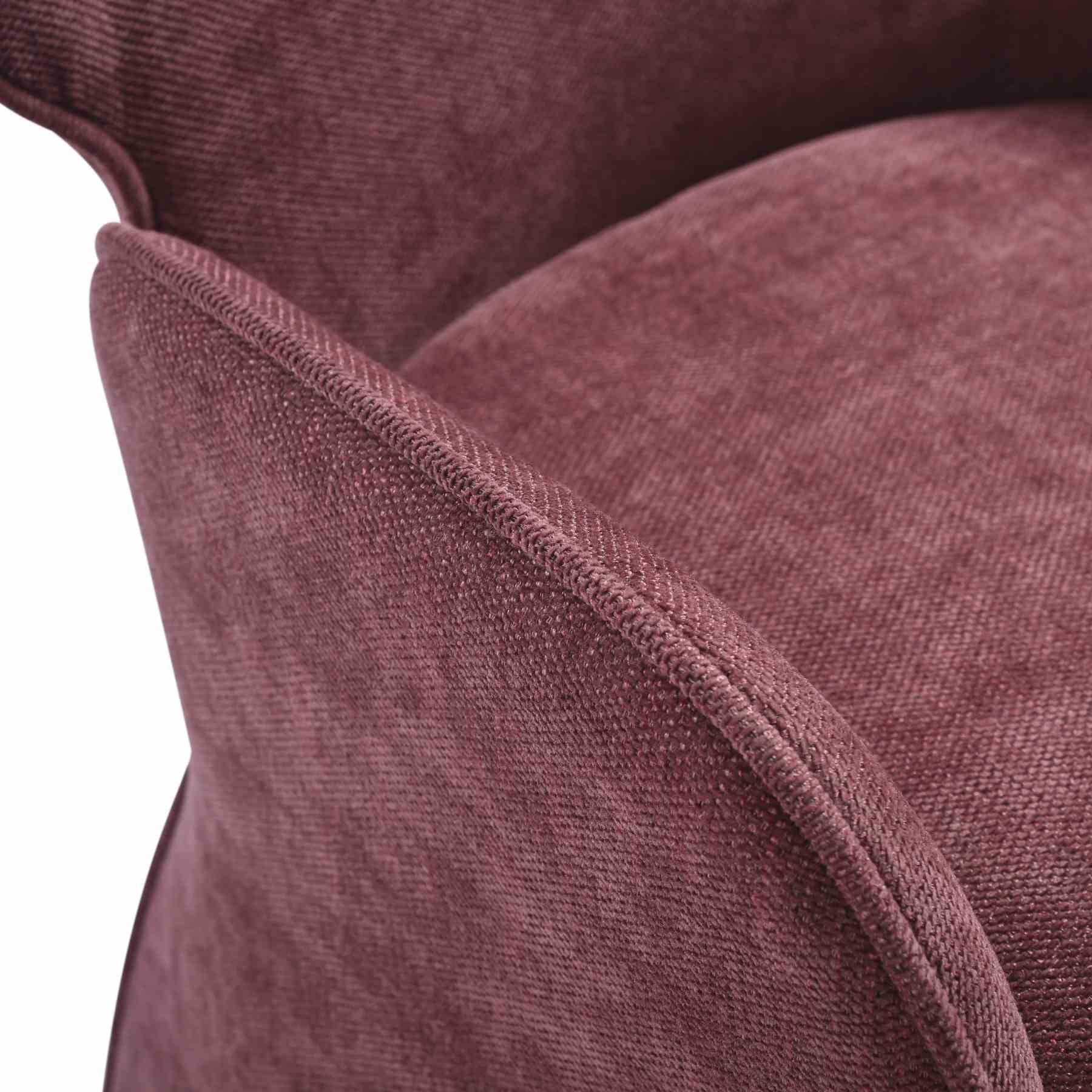 Alicia Modern Curved Back Plum Upholstered Dining Chair - Image 8