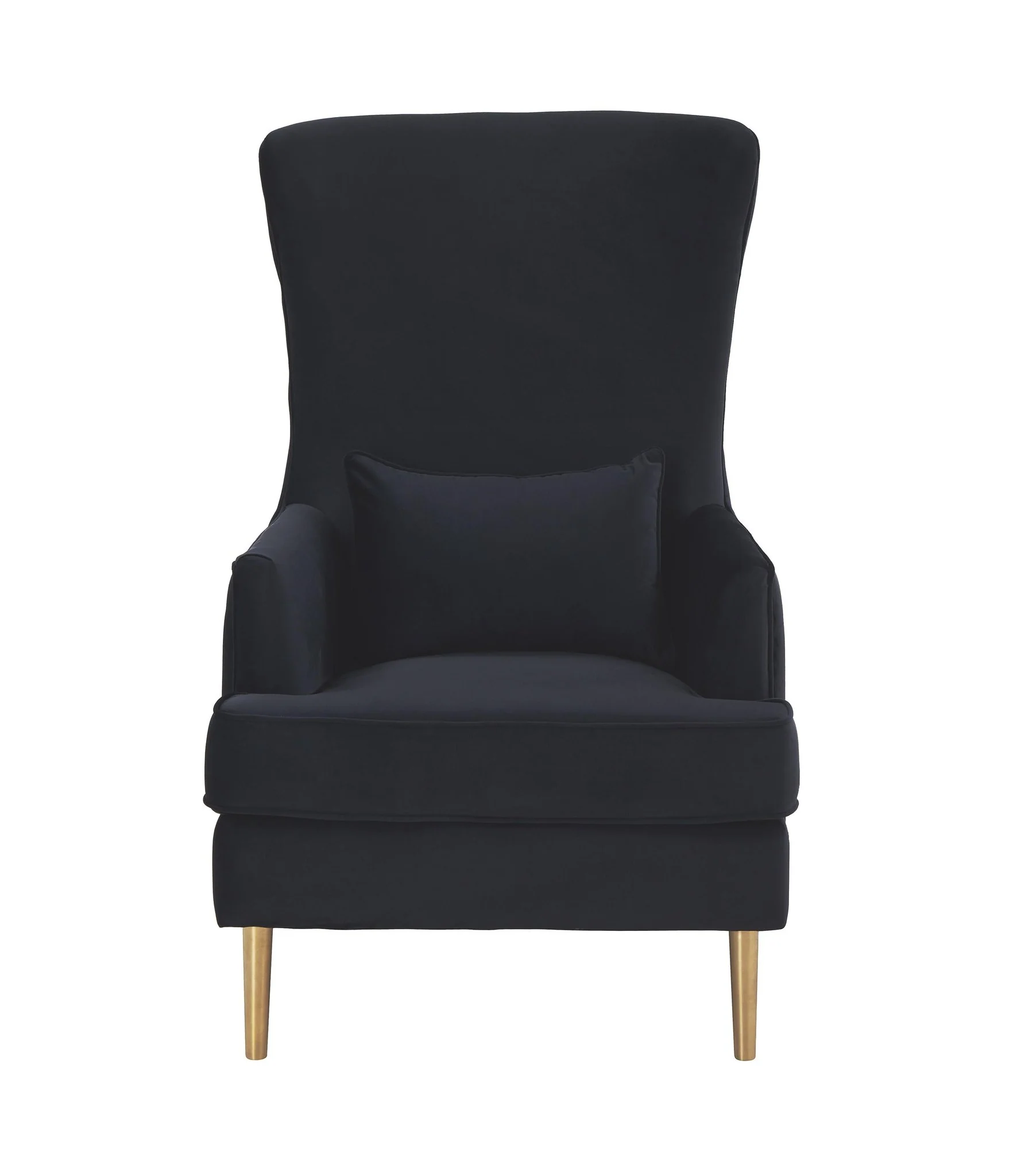 Alina Black Tall Tufted Back Chair - Image 3