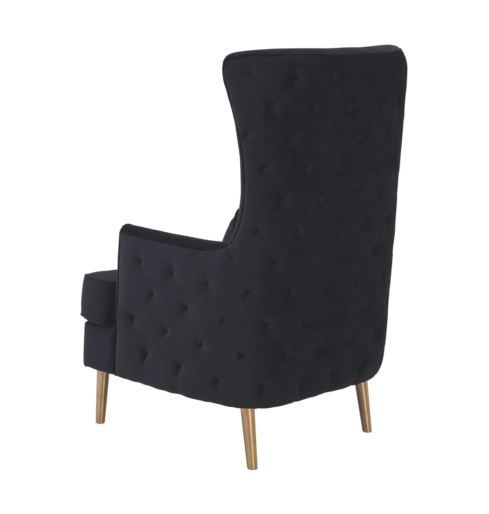 Alina Black Tall Tufted Back Chair - Image 5