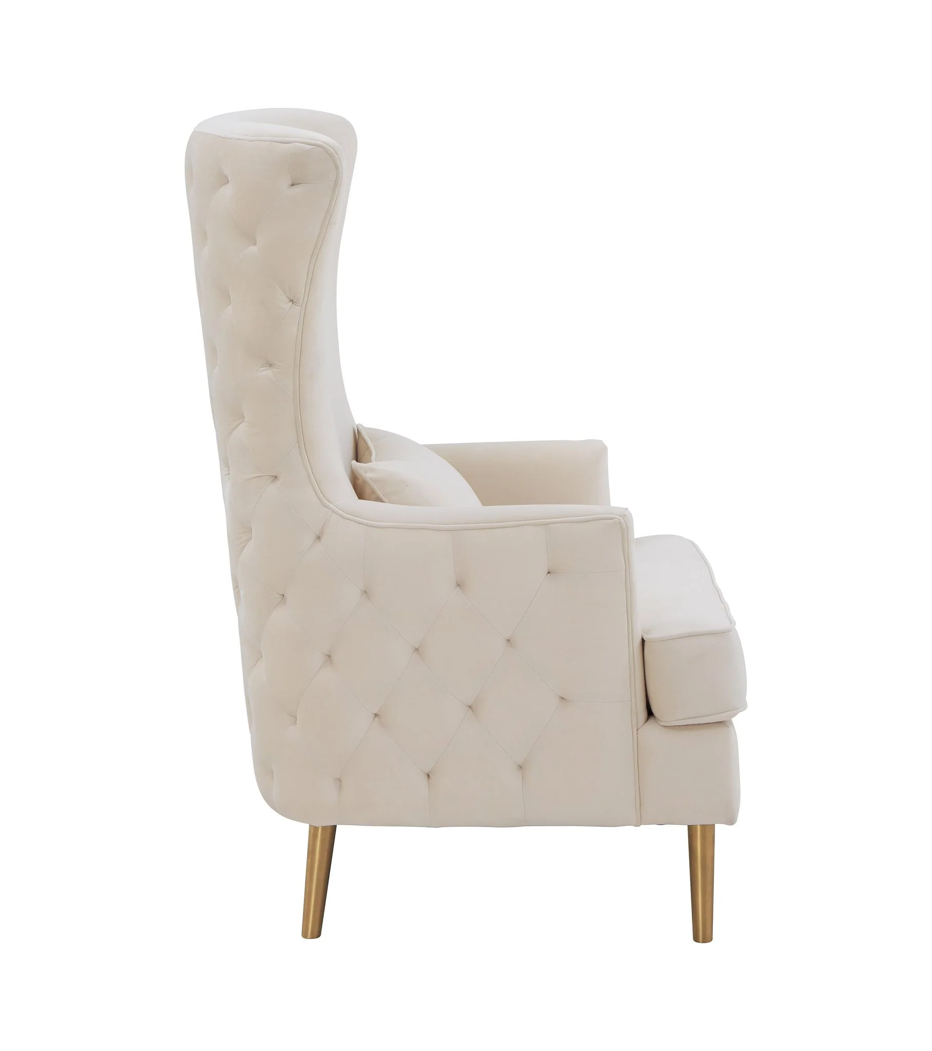 Alina Cream Tall Tufted Back Chair - Image 4