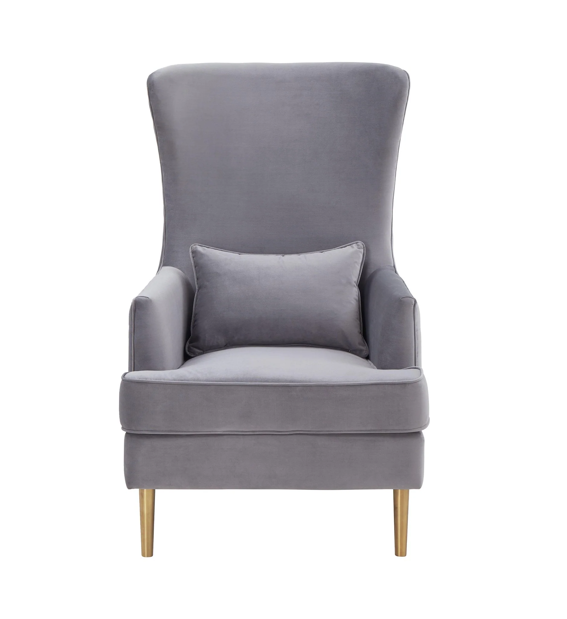 Alina Grey Tall Tufted Back Chair - Image 3