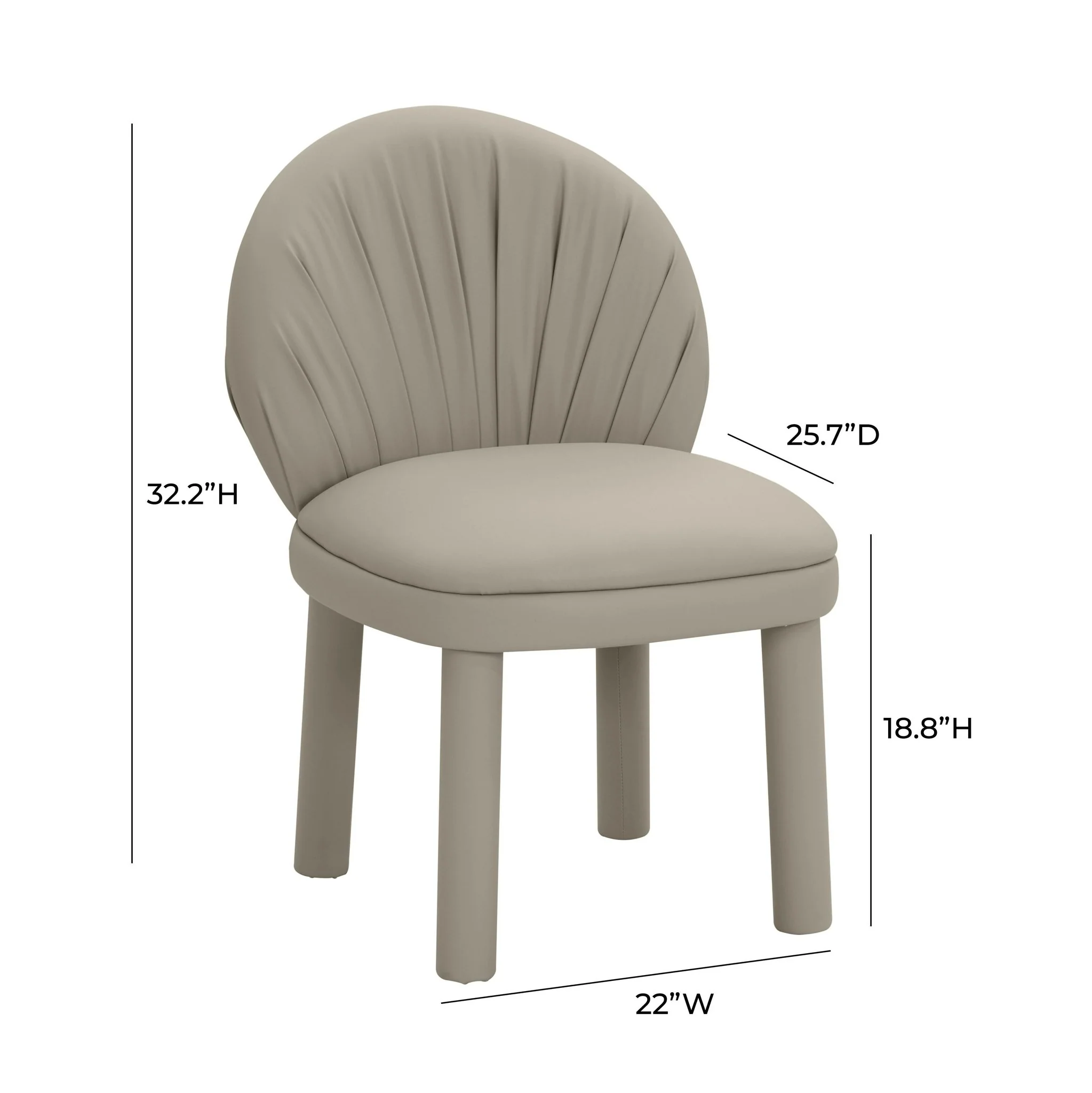 Aliyah Grey Performance Vegan Leather Dining Chair - Image 7