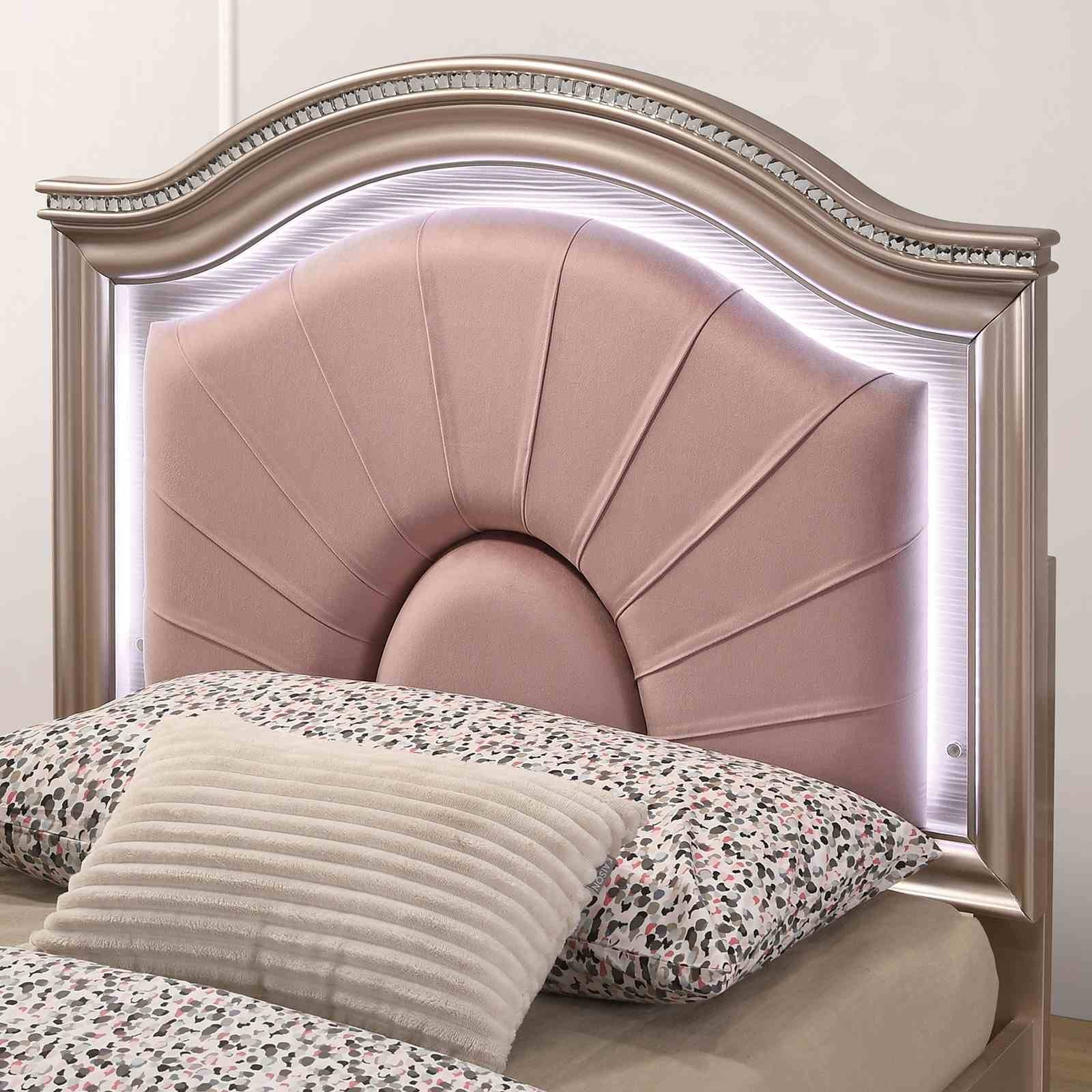 Allie Twin Bed, Rose Gold - Image 4