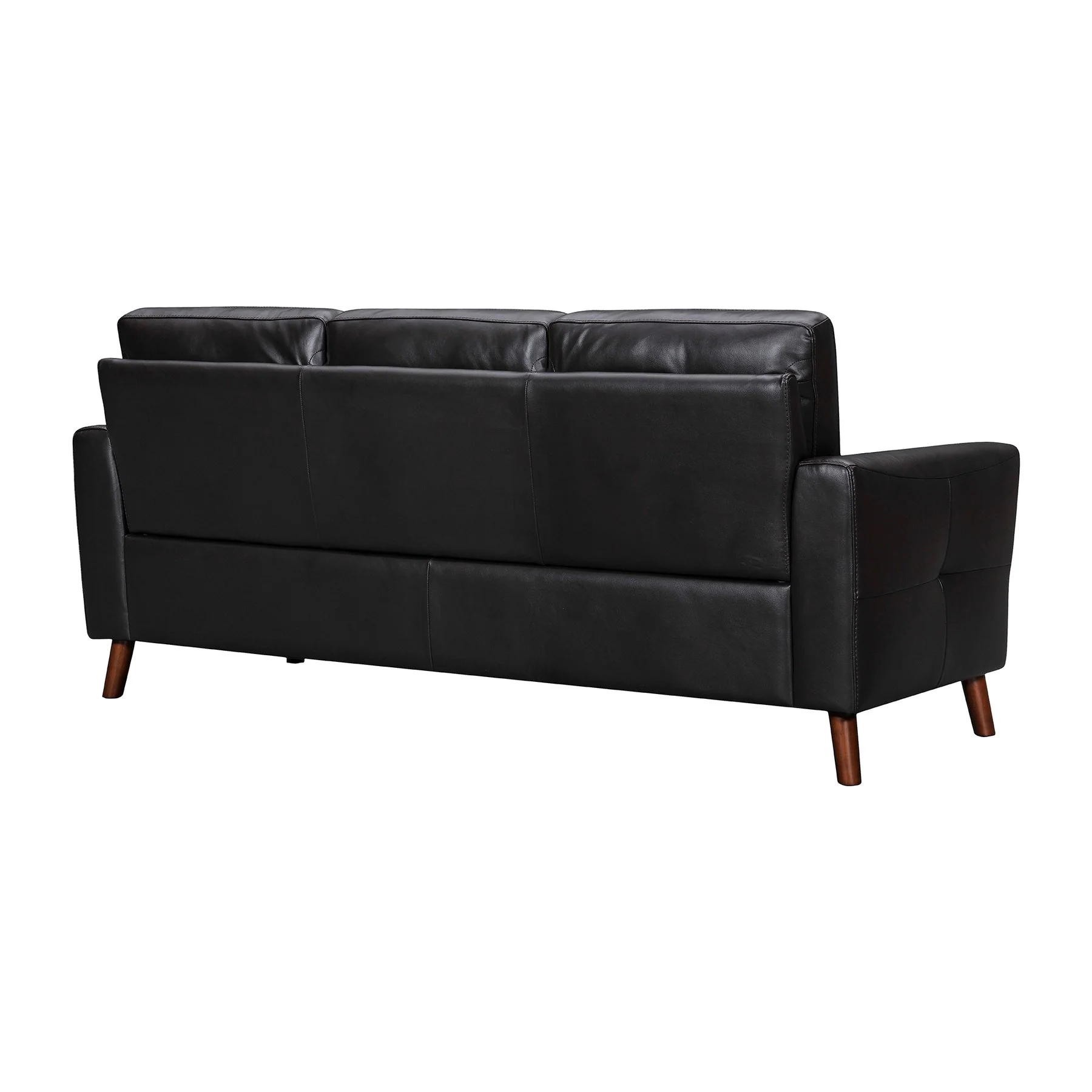 Almafi 82" Brown Leather Sofa - Image 3
