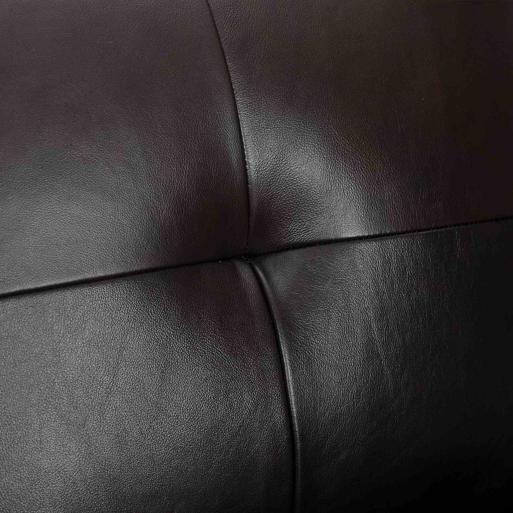 Almafi 82" Brown Leather Sofa - Image 7