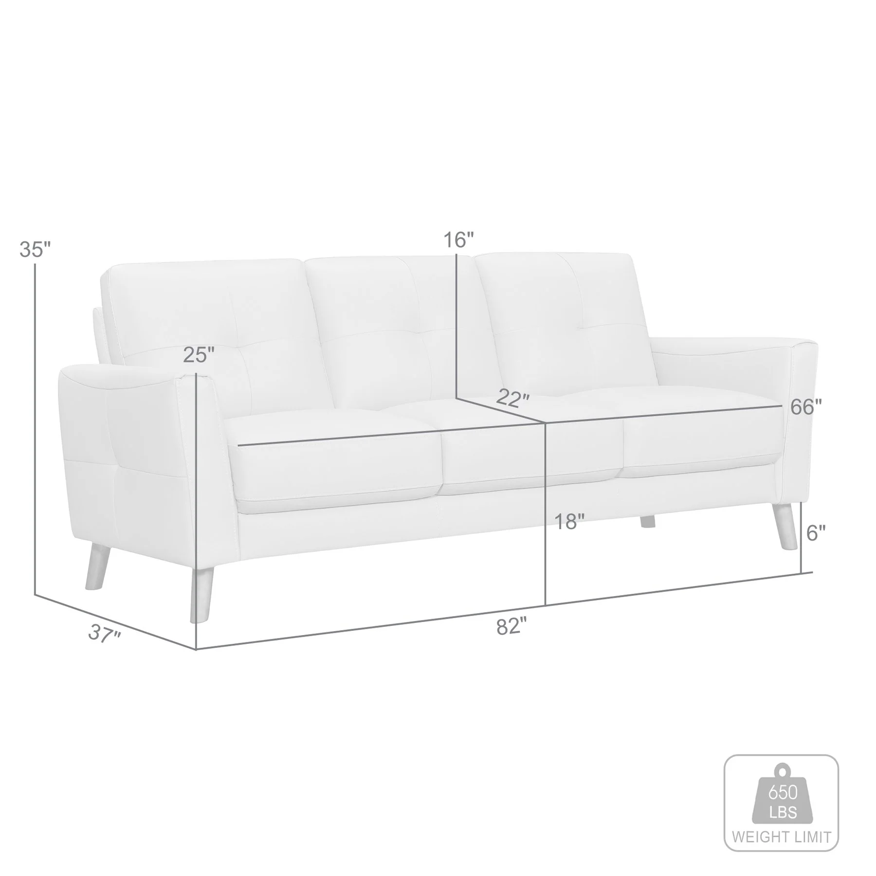 Almafi 82" Brown Leather Sofa - Image 8