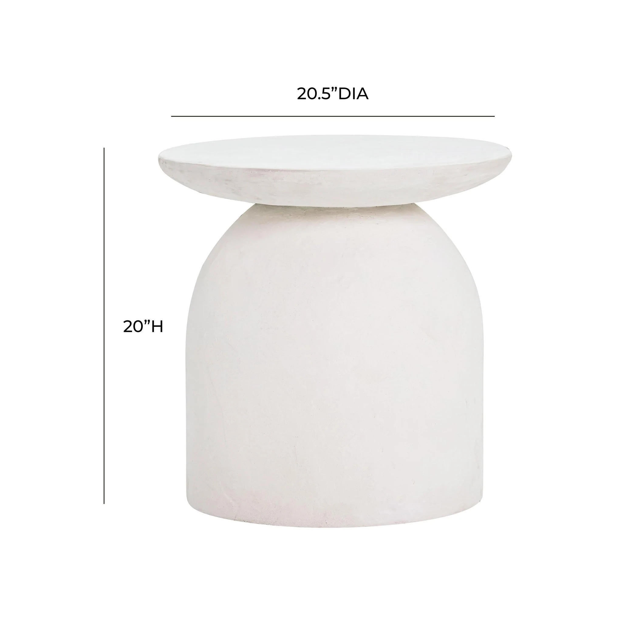 Aloe White Concrete Side Table - Image 7