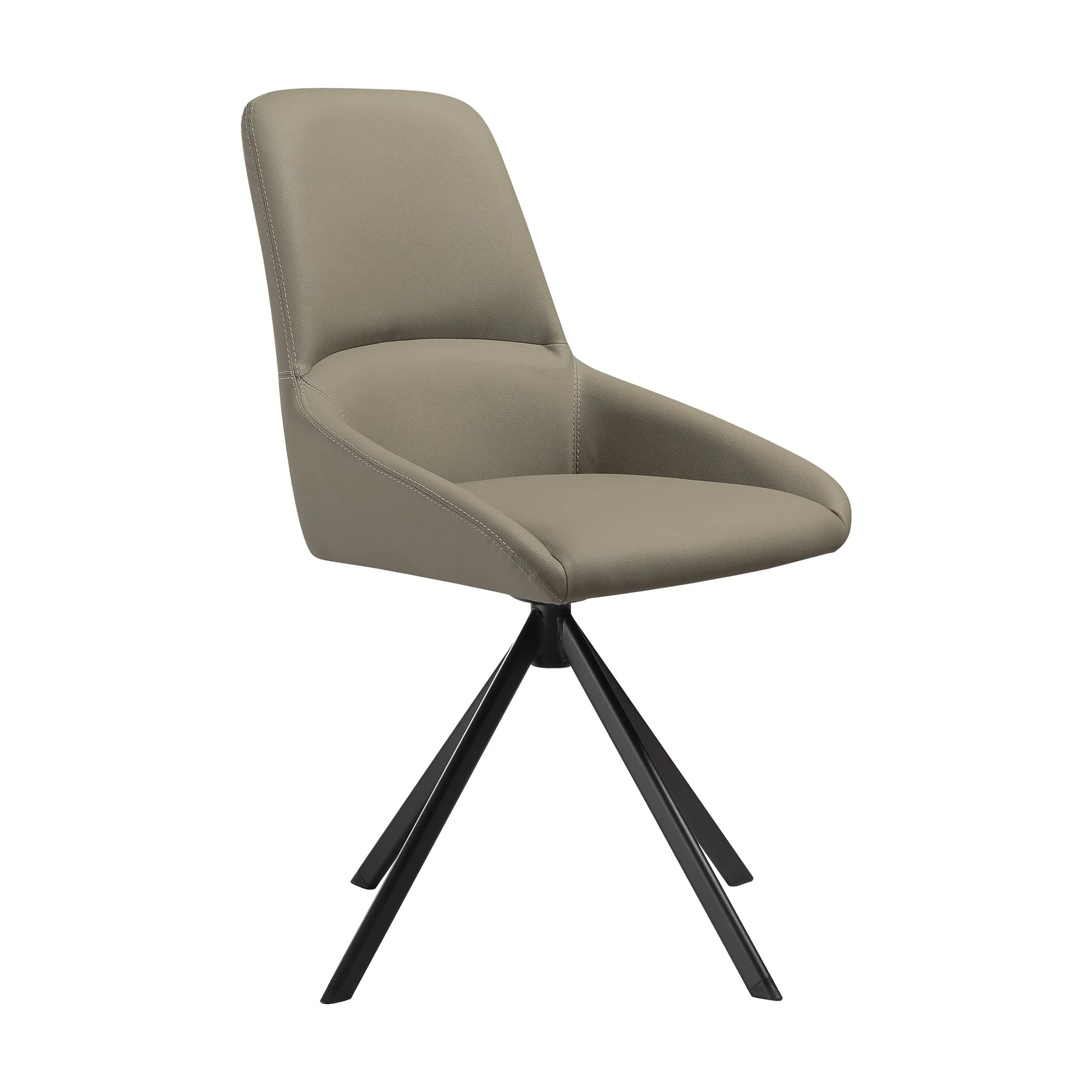 Alora Maverick 5 Piece Extendable Dining Set with Taupe Gray Faux Leather Chairs - Image 2