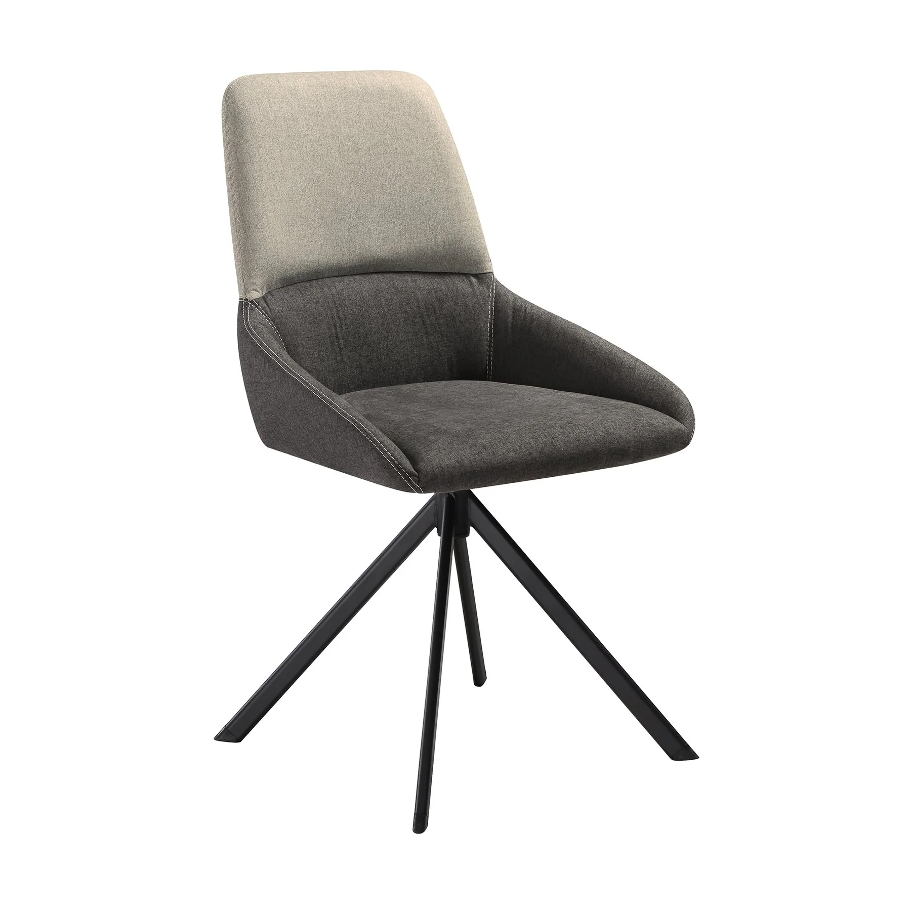 Alora Maverick 5 Piece Extendable Dining Set with Two-Tone Gray Fabric Chairs - Image 2