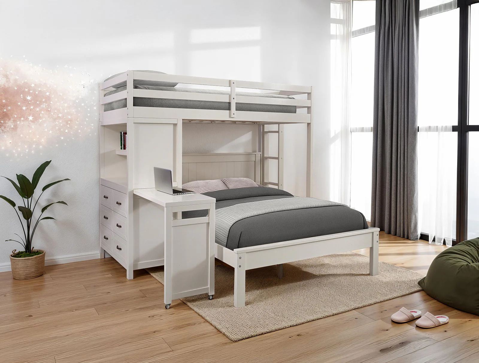 Aludra Loft Bed w/ Full Bed - Image 2