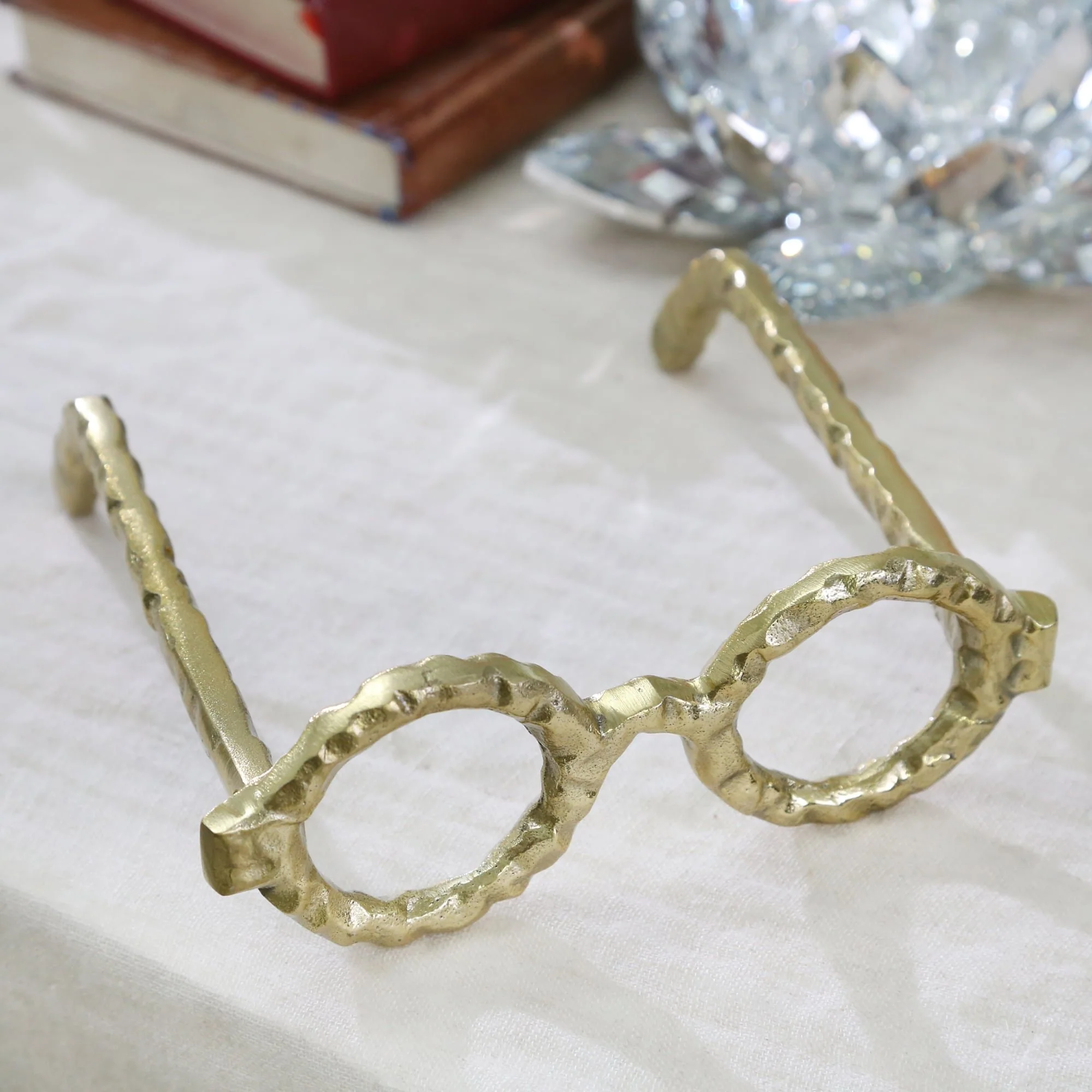 Aluminum Glasses Sculpture, Gold - Image 4