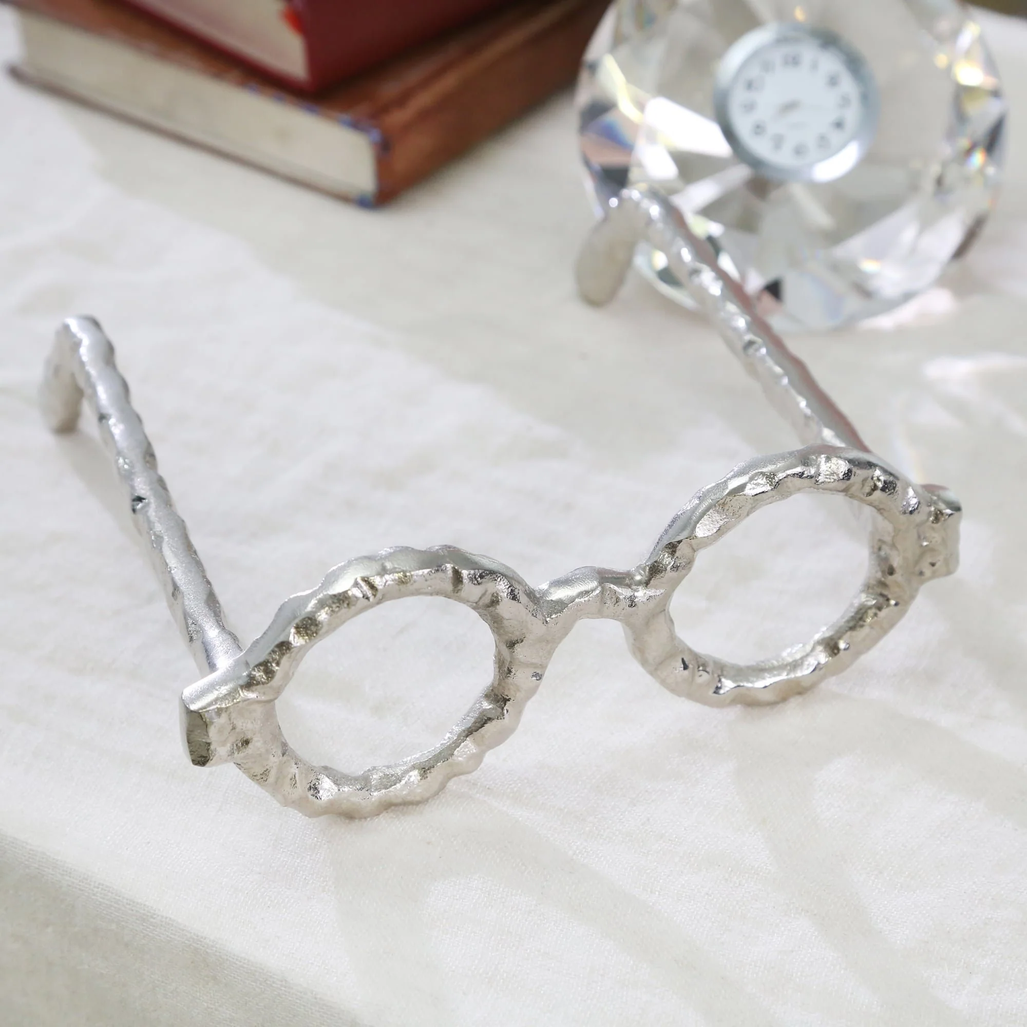 Aluminum Glasses Sculpture, Silver - Image 4