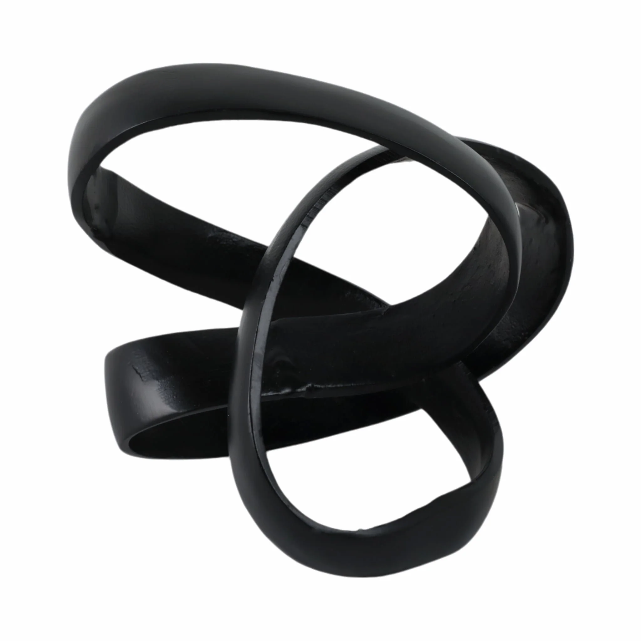 Aluminum Knot Sculpture, 7", Black - Image 4