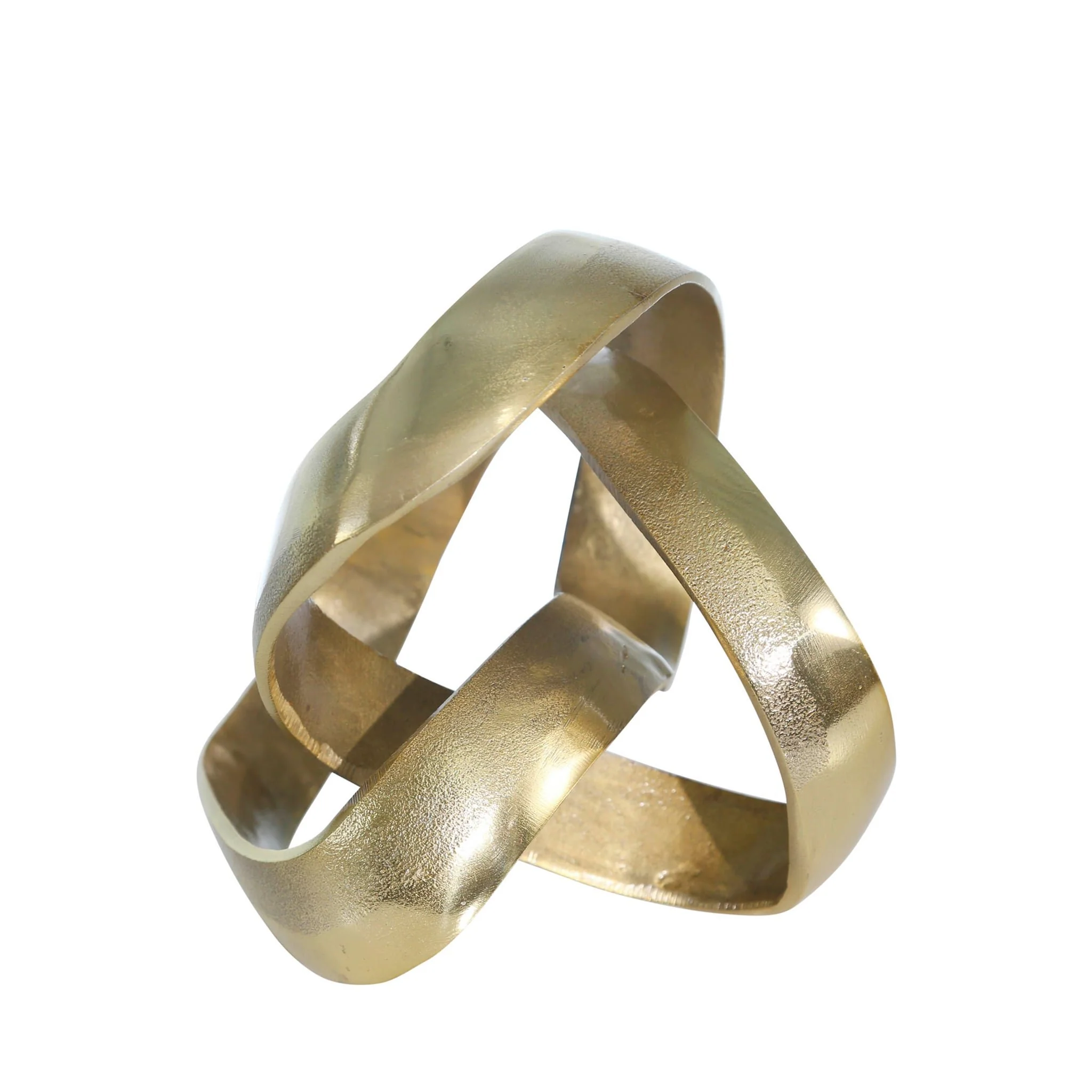 Aluminum Knot Sculpture, 7", Gold - Image 3