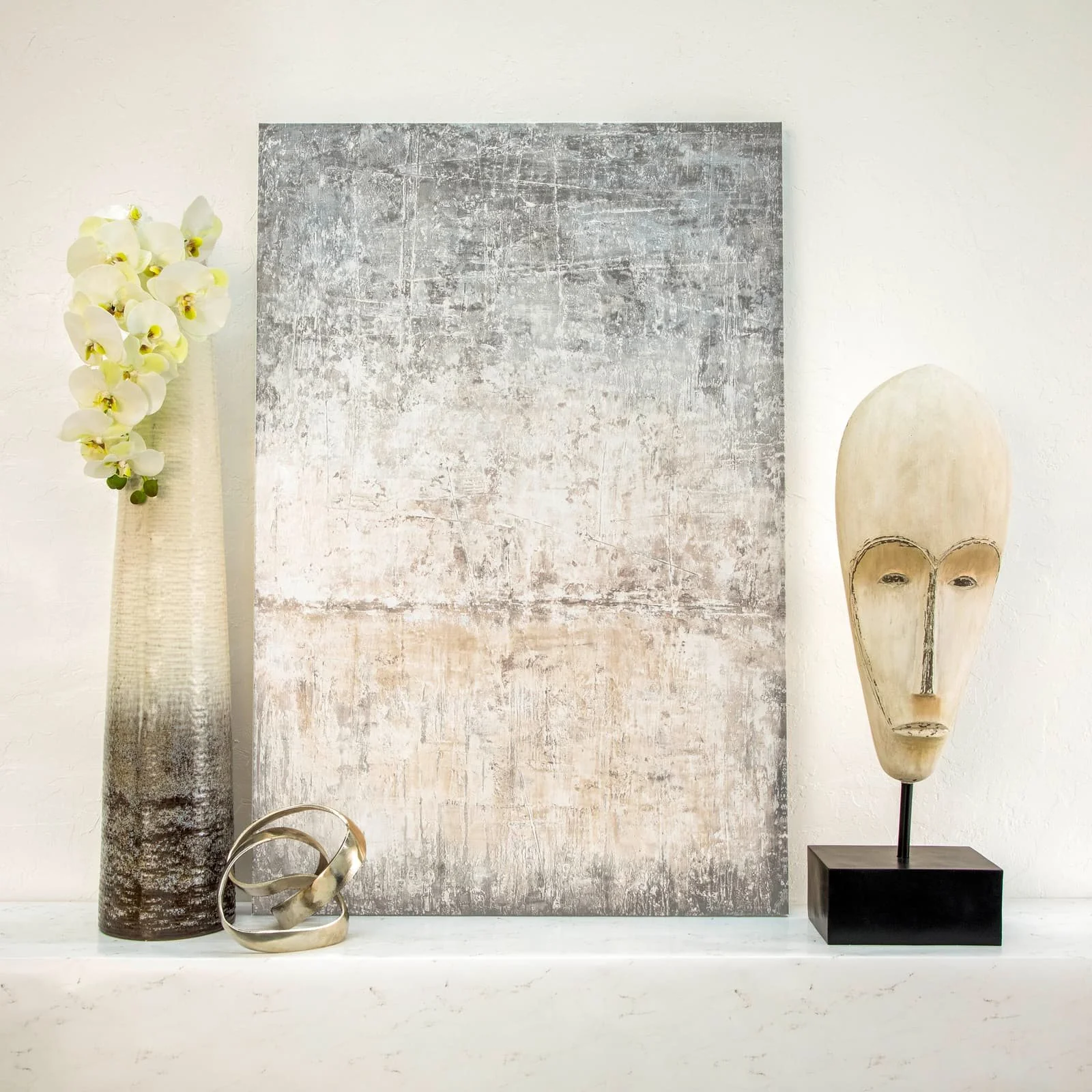Aluminum Knot Sculpture, 7", Silver Matte - Image 7