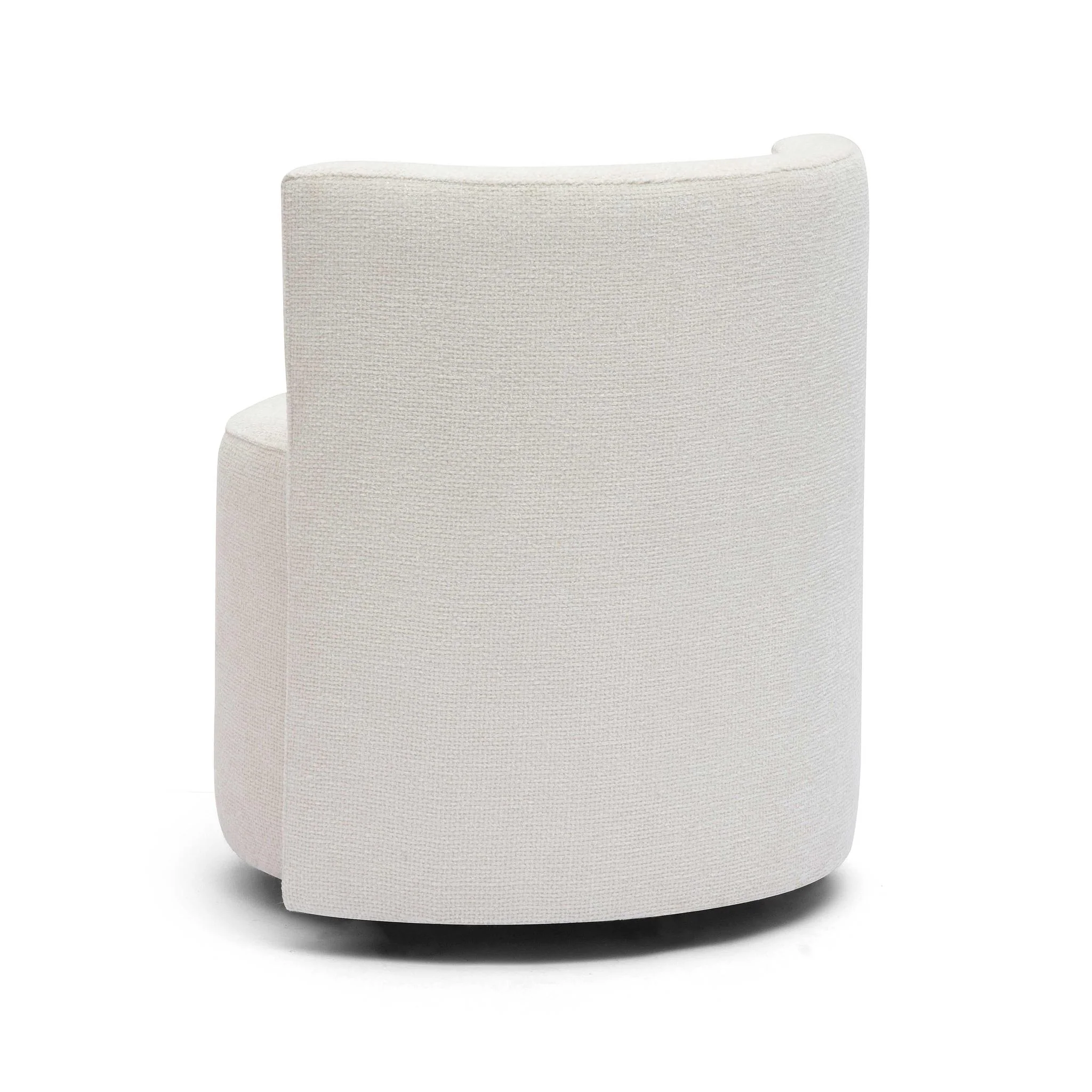 Alyssa Cream Chenille Rolling Desk Chair - Image 4