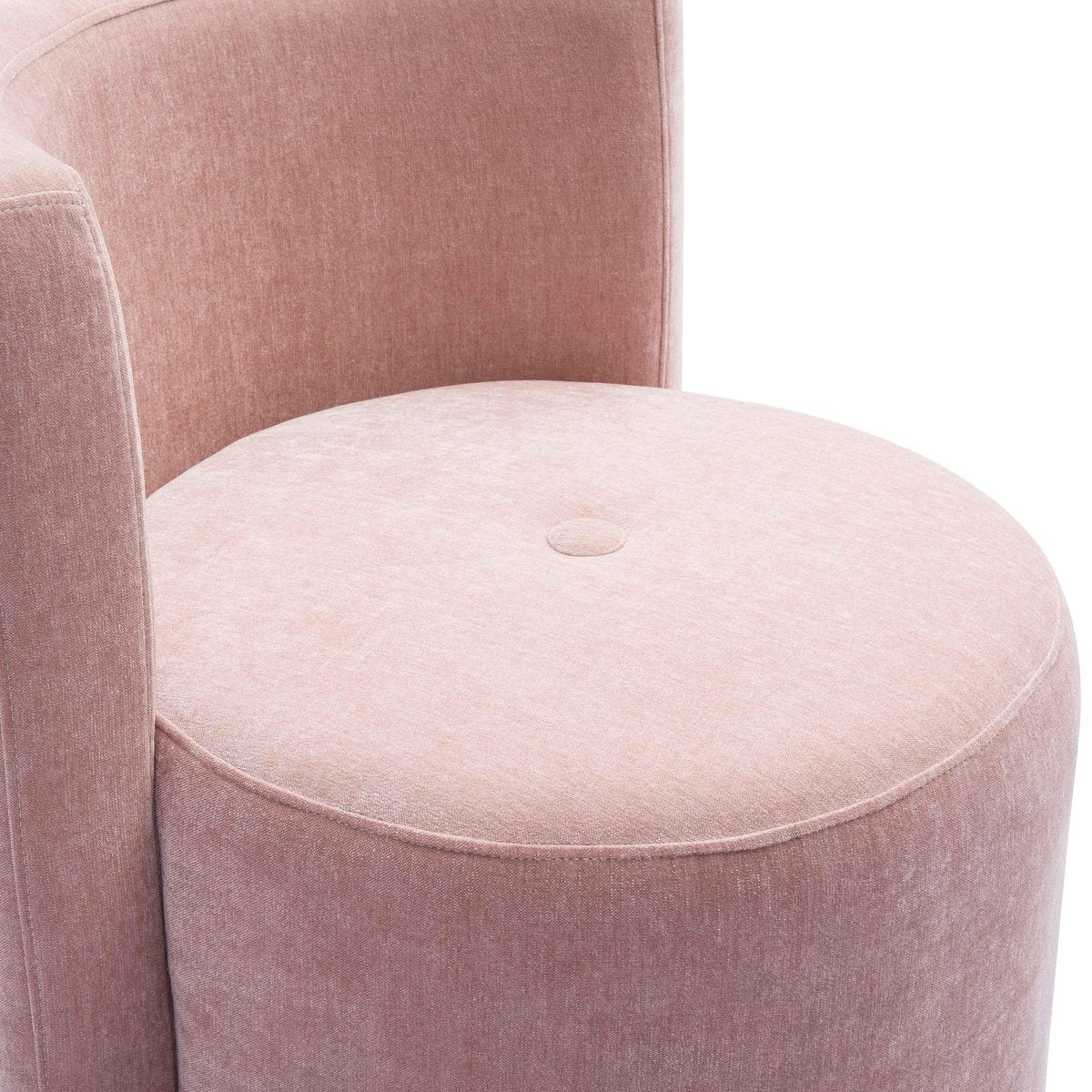 Alyssa Pink Upcycled Velvet Rolling Desk Chair - Image 5