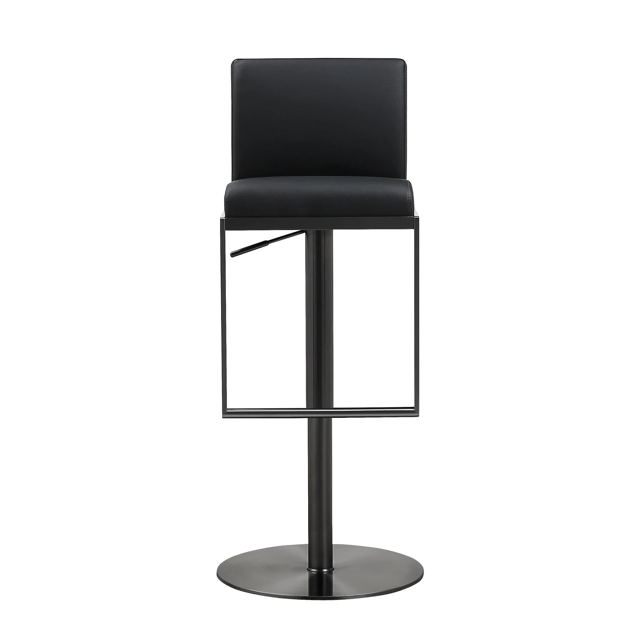 Amalfi Black Performance Vegan Leather on Black Stool - Image 3