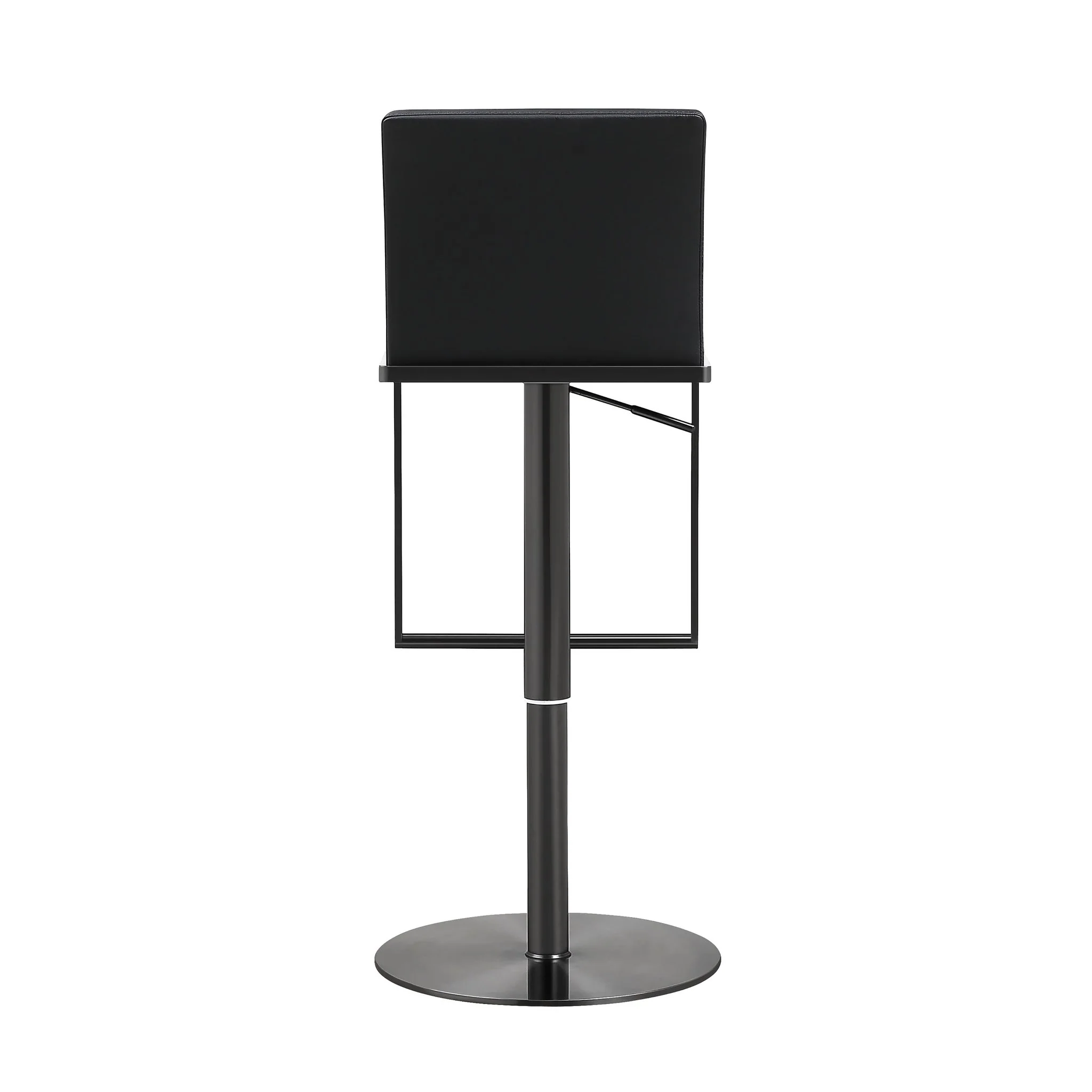 Amalfi Black Performance Vegan Leather on Black Stool - Image 5