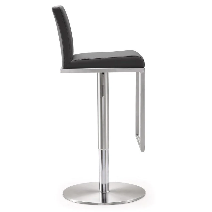 Amalfi Grey Performance Vegan Leather Adjustable Stool - Image 4