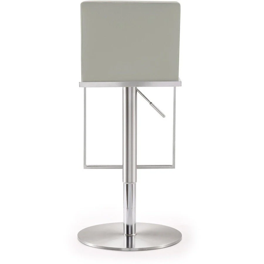 Amalfi Light Grey Performance Vegan Leather Stool - Image 5