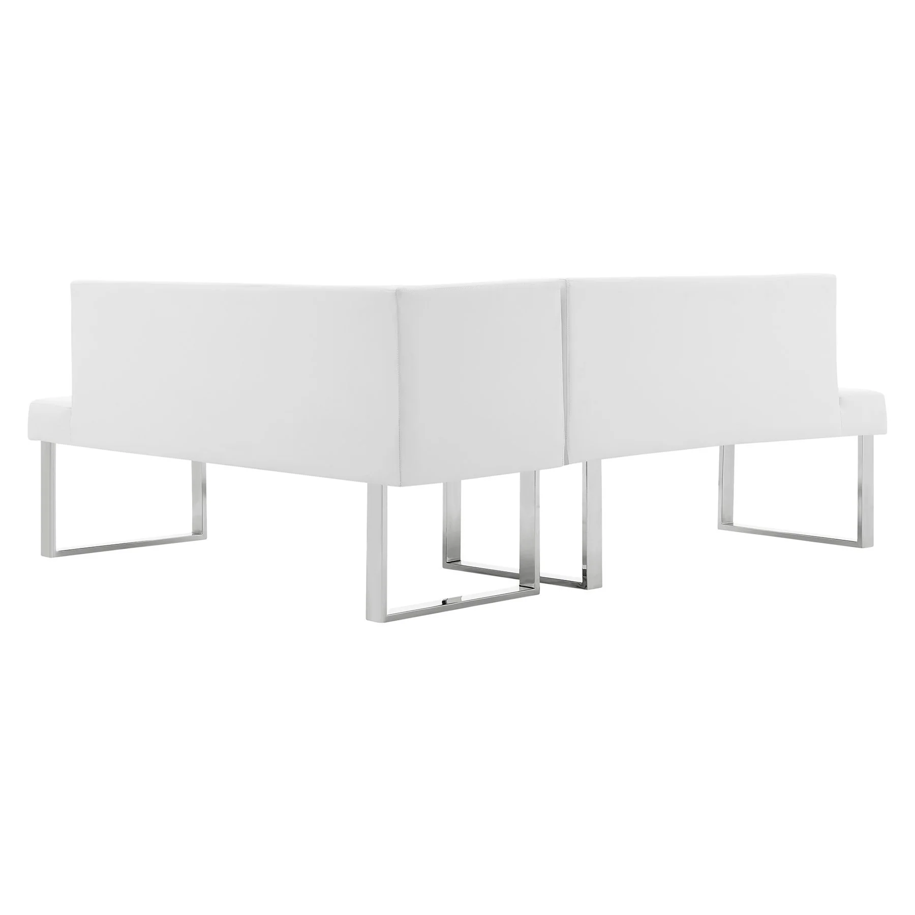 Amanda 3 Piece White Rectangular Dining Set - Image 3
