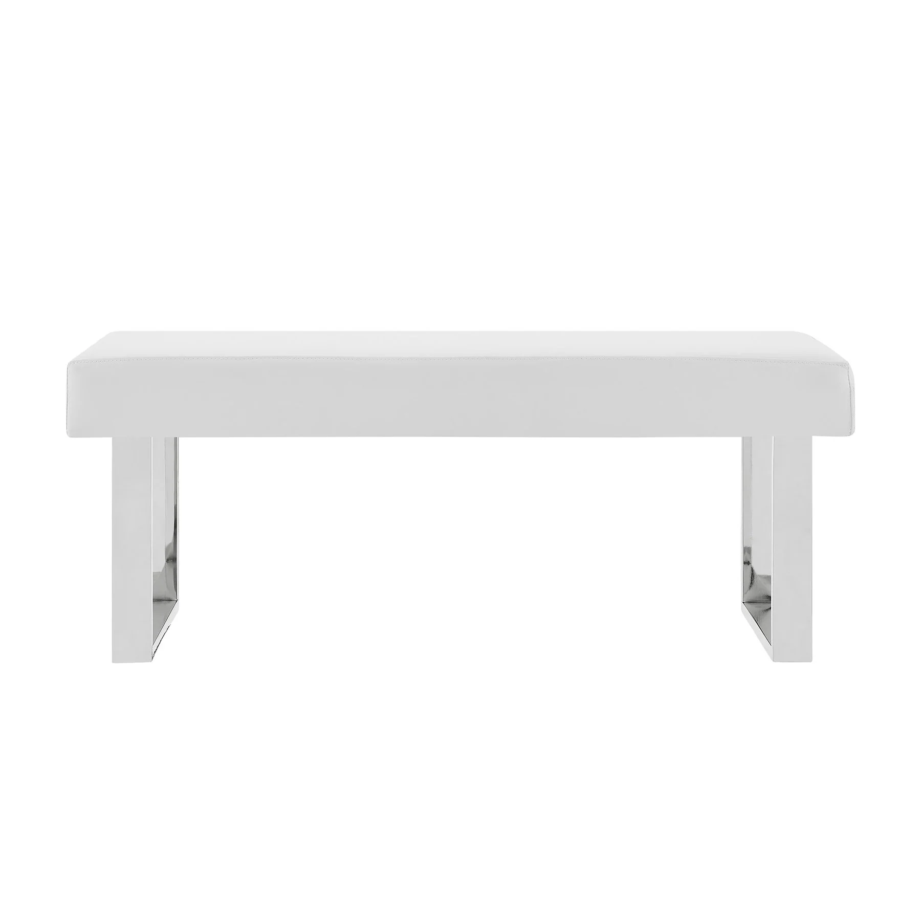 Amanda 3 Piece White Rectangular Dining Set - Image 4