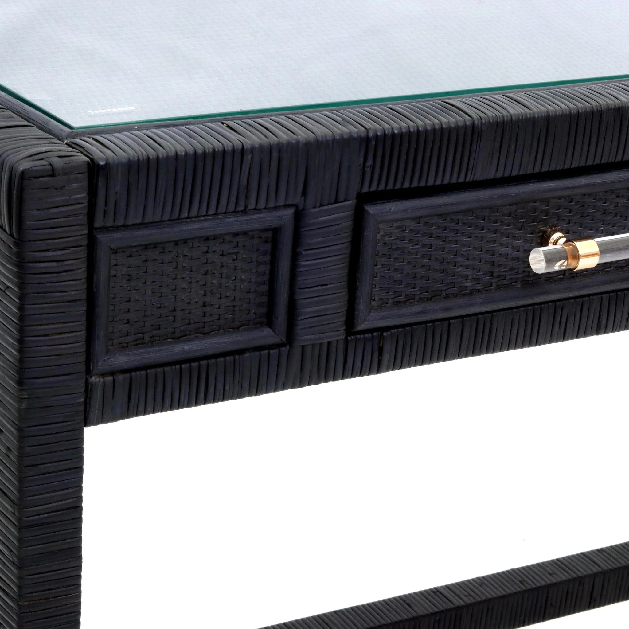 Amara Charcoal Rattan Desk - Image 6