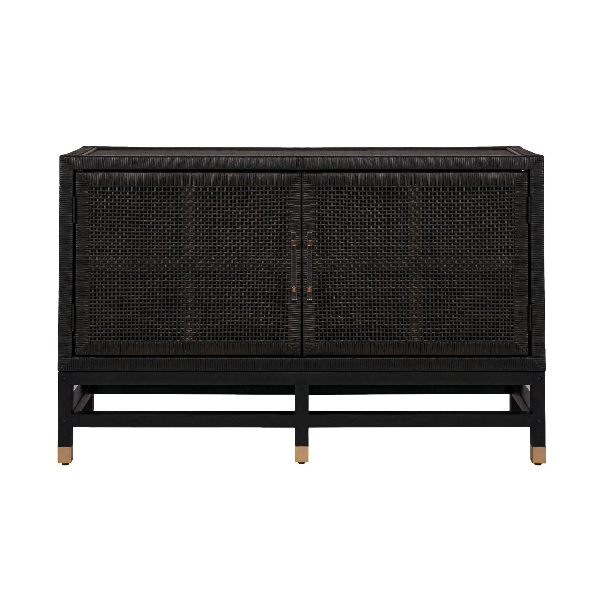 Amara Charcoal Woven Rattan Buffet - Image 3