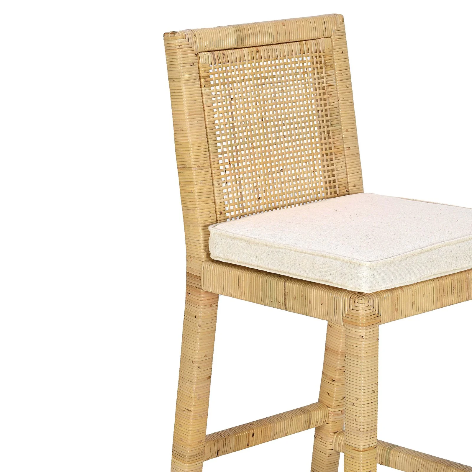Amara Cream Linen Barstool - Image 6
