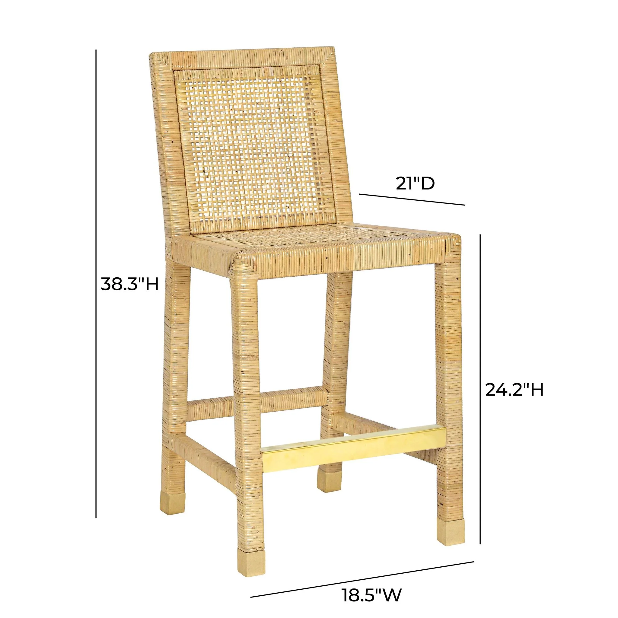 Amara Cream Linen Counter Stool - Image 12
