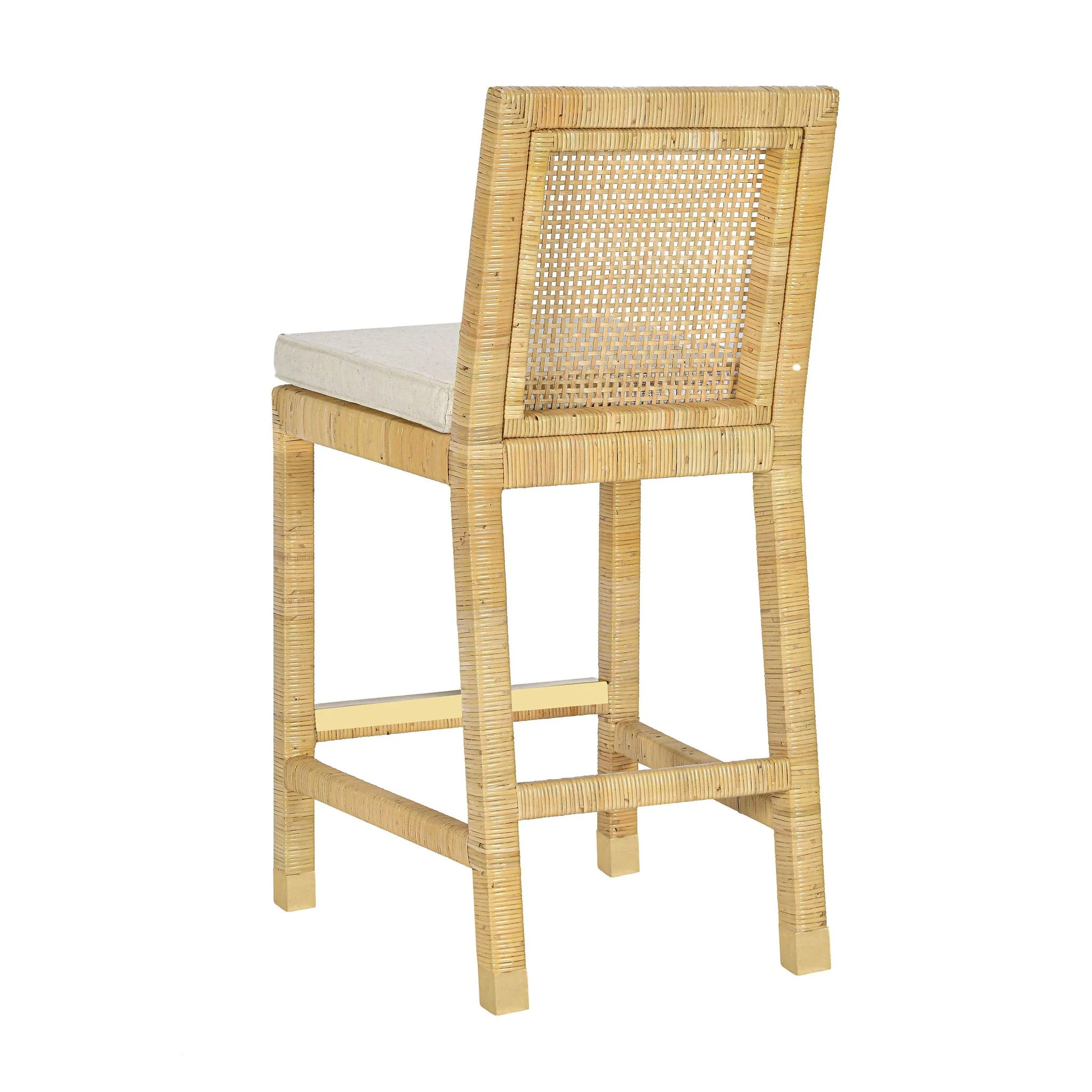 Amara Cream Linen Counter Stool - Image 4