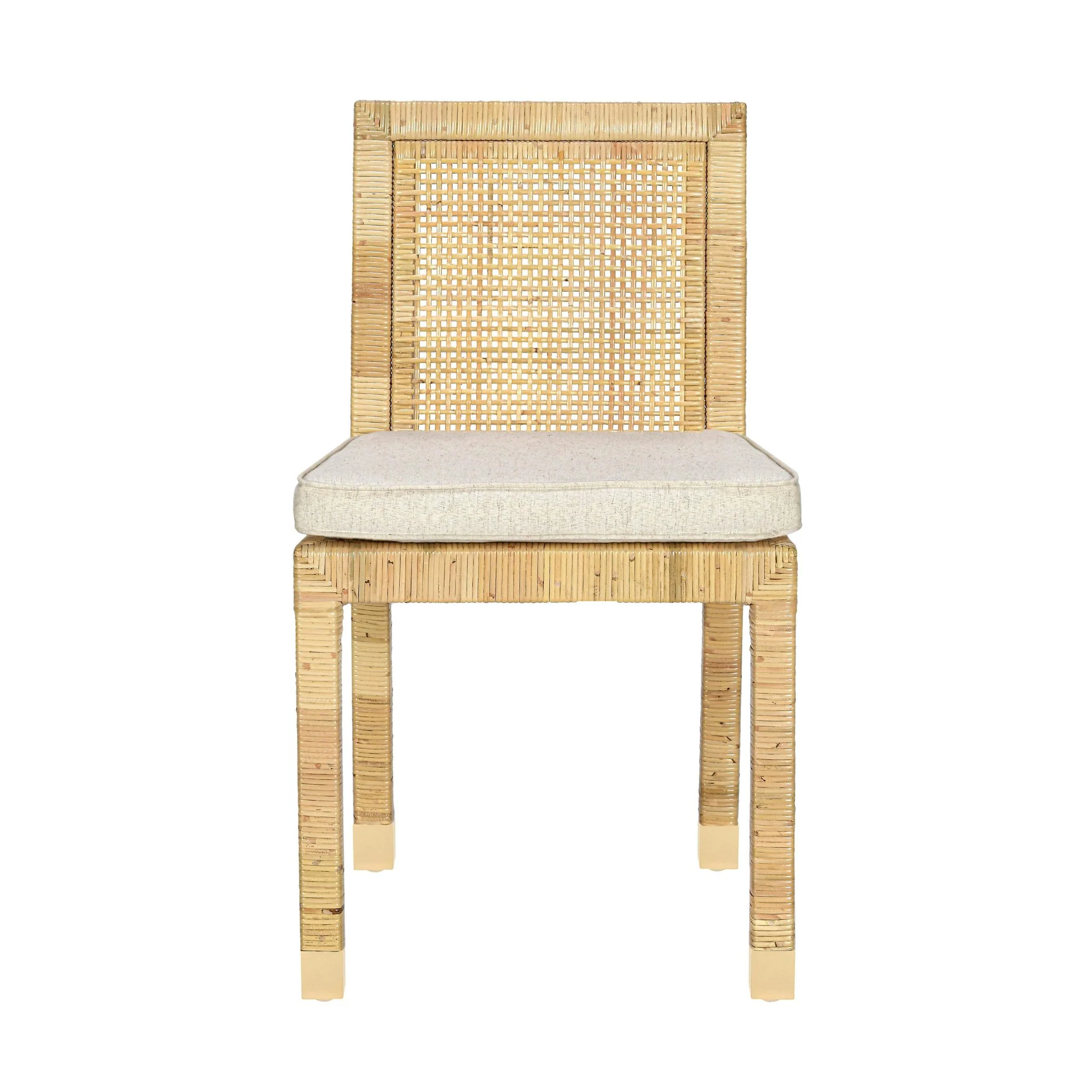 Amara Cream Linen Dining Chair - Image 3