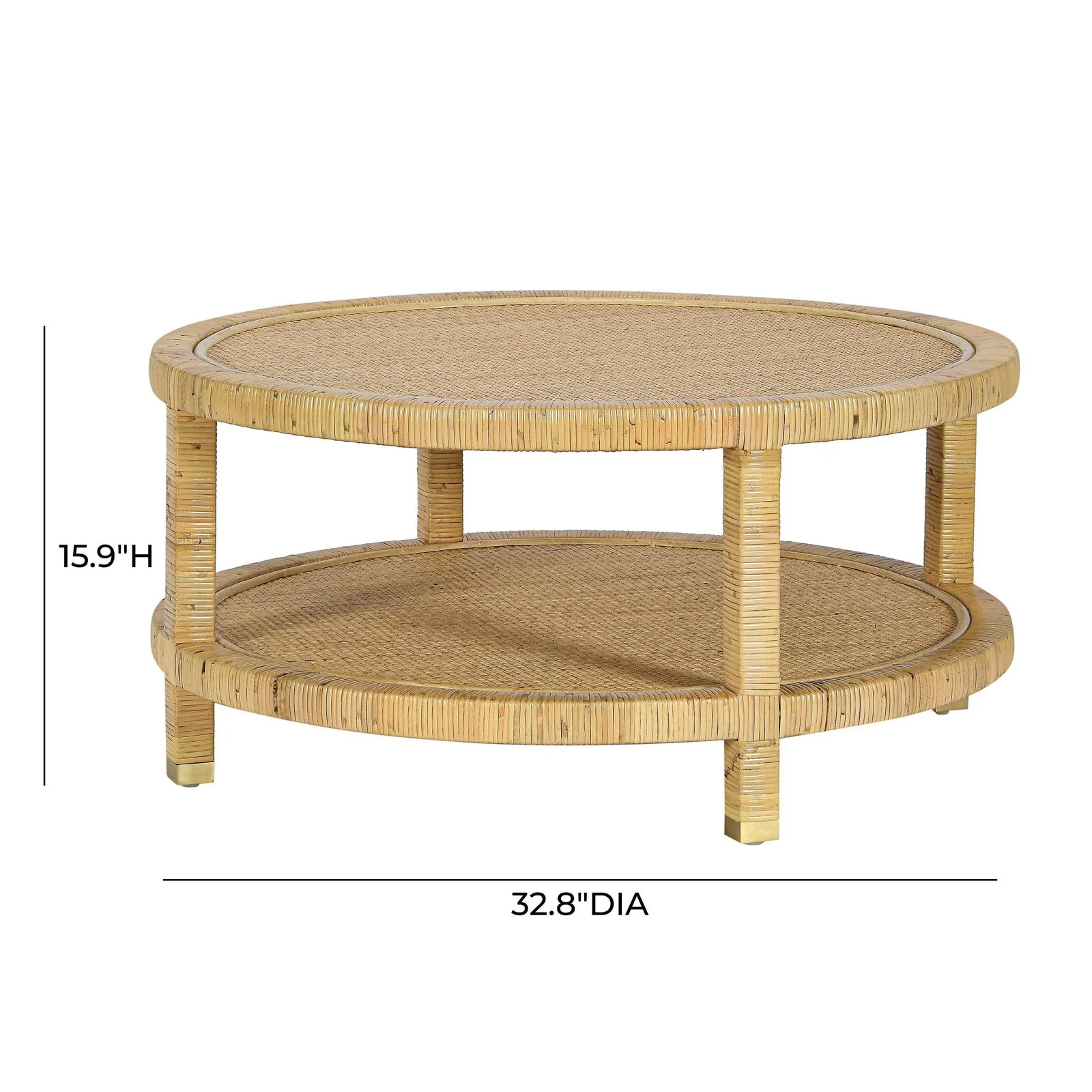 Amara Natural Rattan Coffee Table - Image 7
