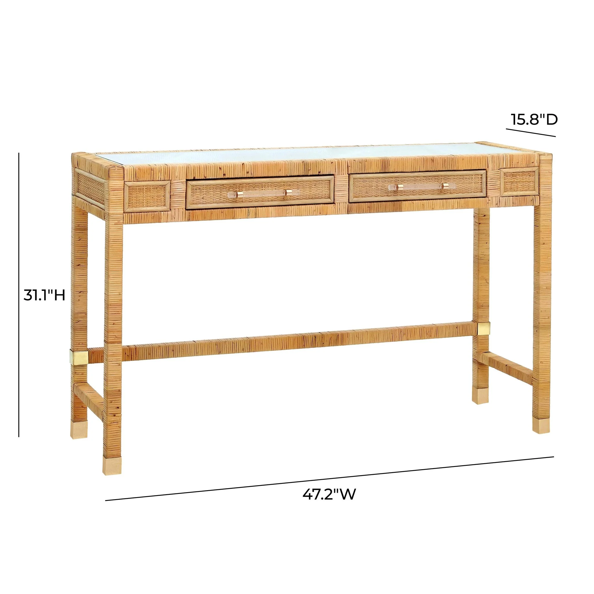 Amara Natural Rattan Desk - Image 7