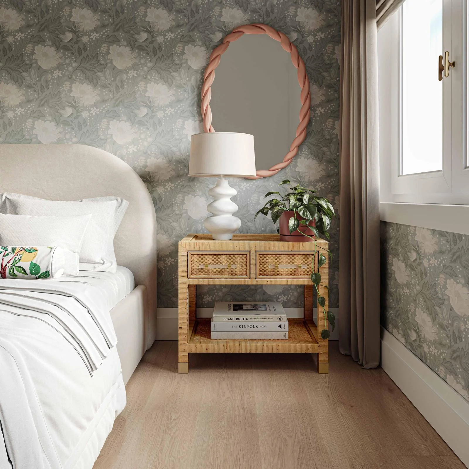 Amara Natural Rattan Nightstand - Image 2