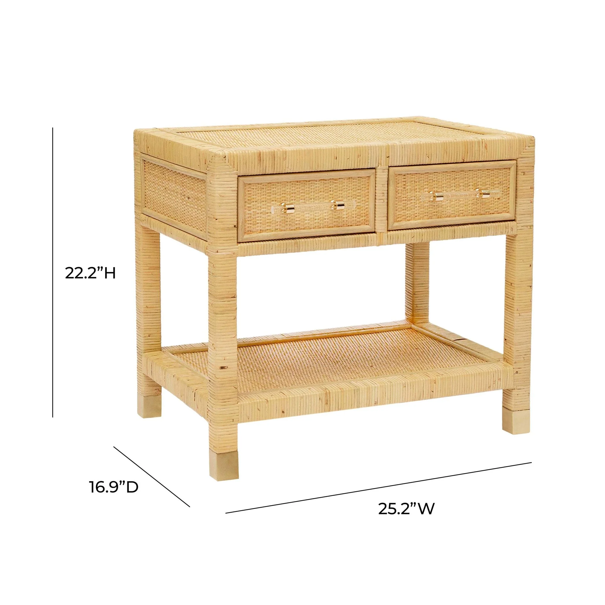 Amara Natural Rattan Nightstand - Image 7