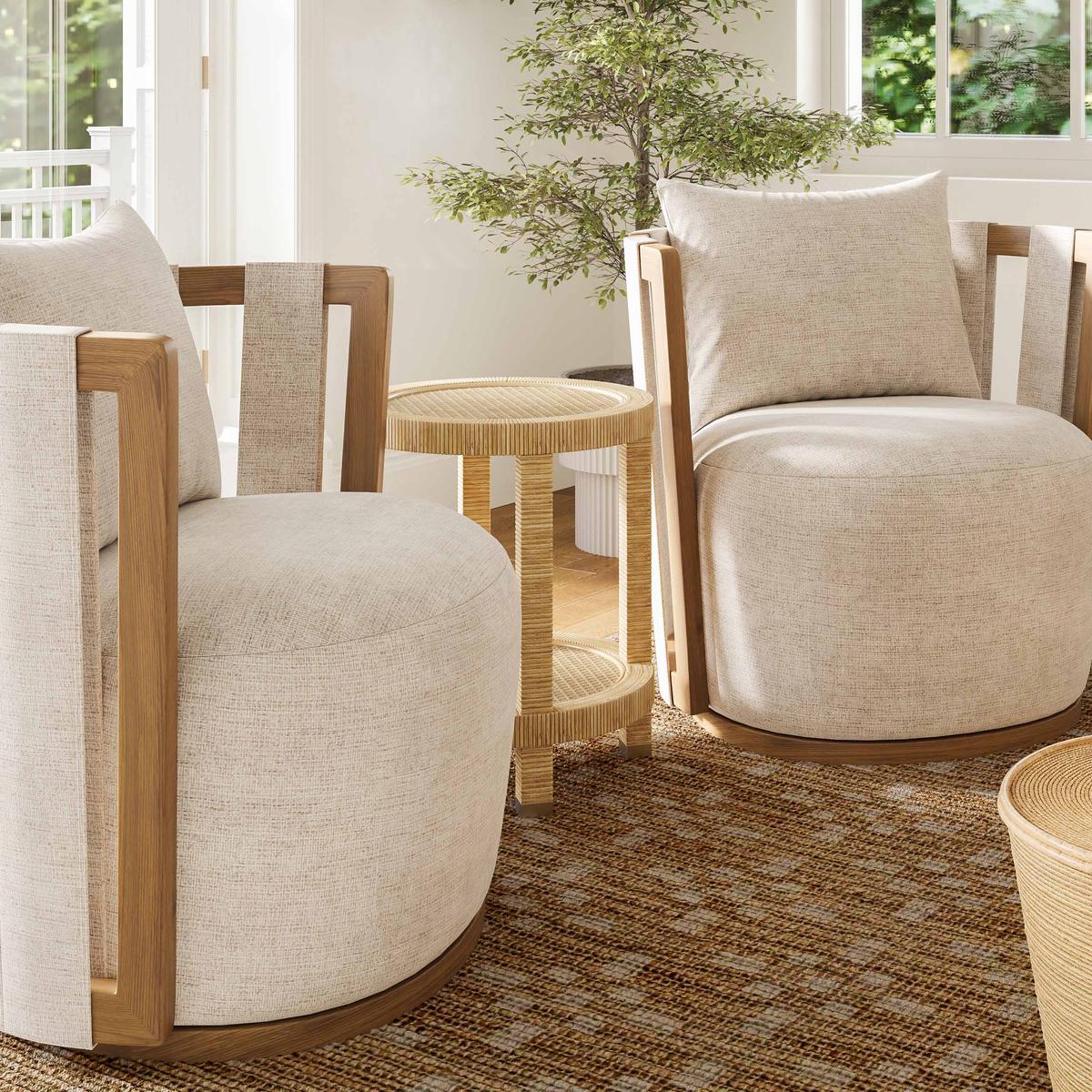 Amara Natural Rattan Side Table - Image 2