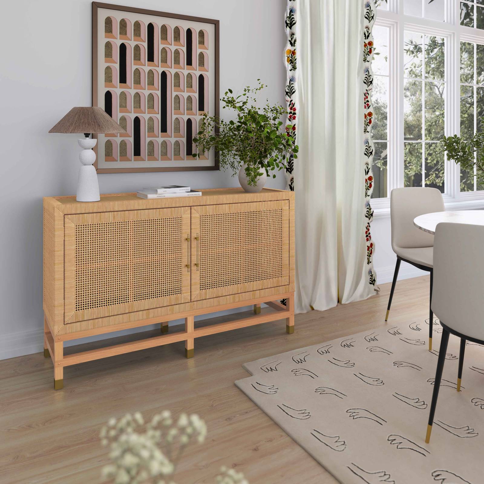 Amara Natural Woven Rattan Buffet - Image 2