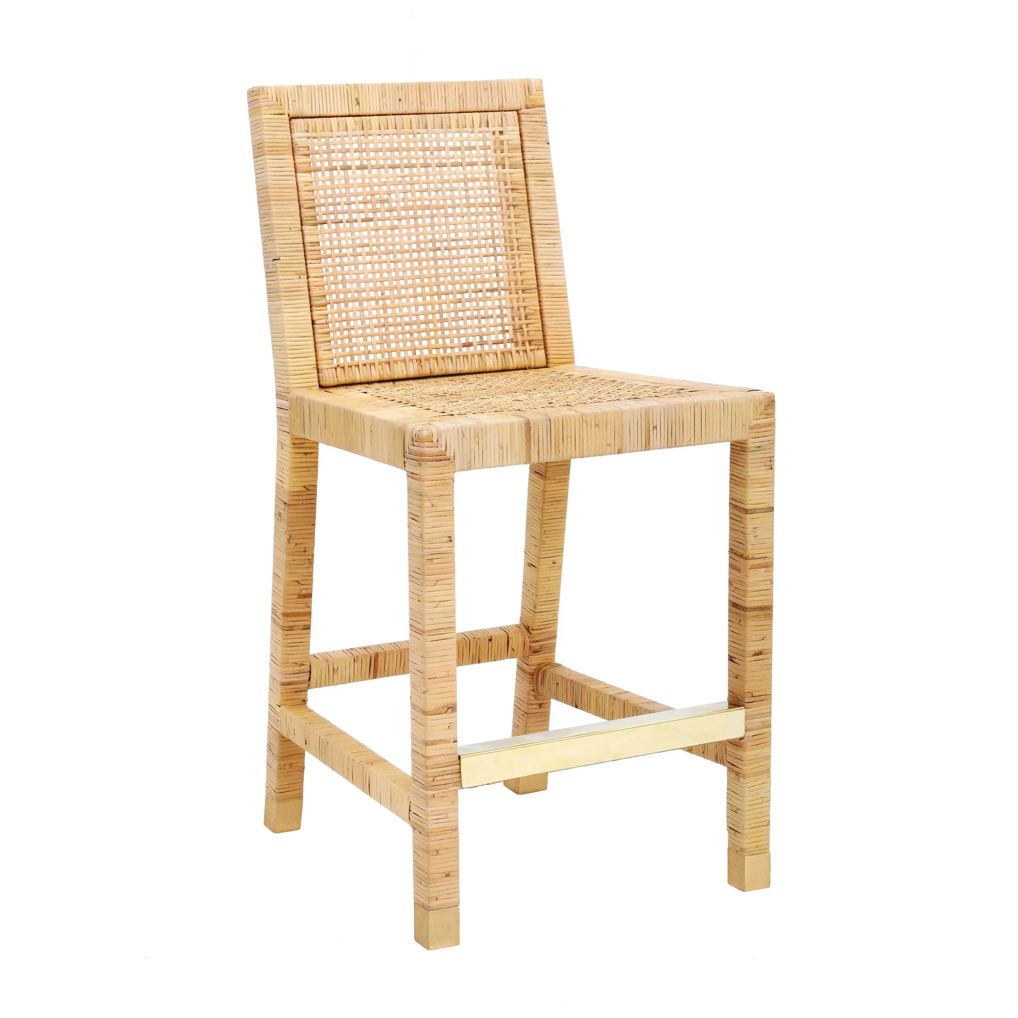 Amara Rattan Performance Fabric Counter Stool - Image 3
