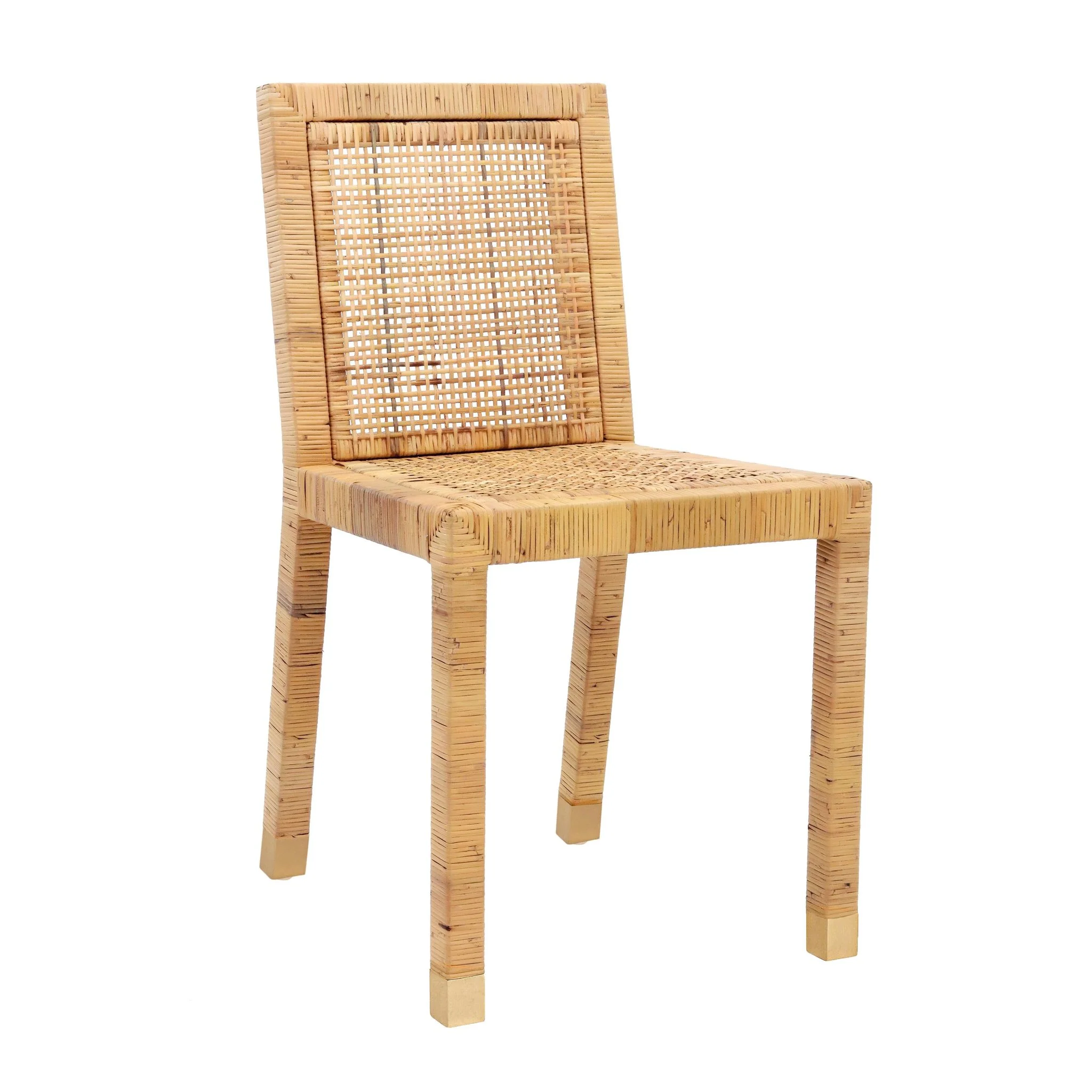 Amara Rattan Performance Fabric Dining Chair - Image 3