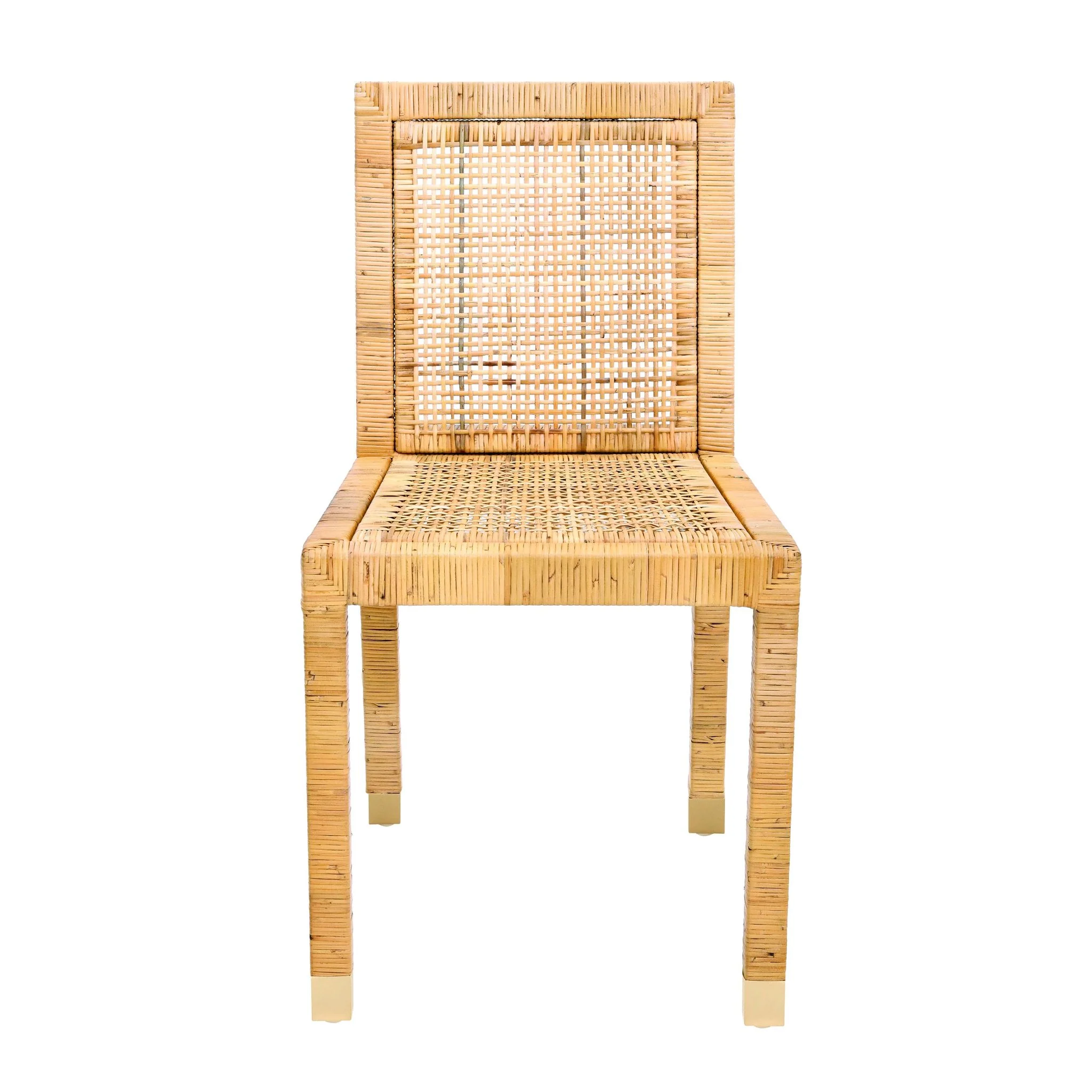 Amara Rattan Performance Fabric Dining Chair - Image 5